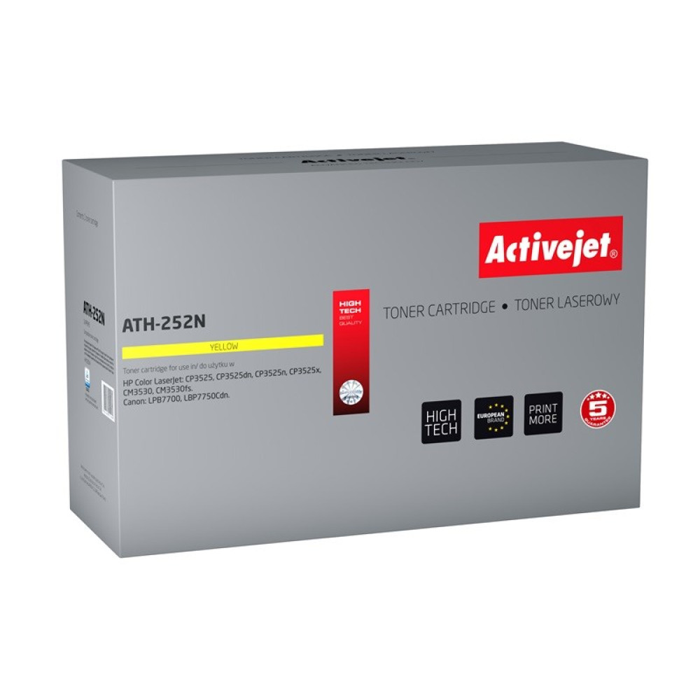Żółty toner Activejet ATH-252N do drukarek laserowych HP/Canon.