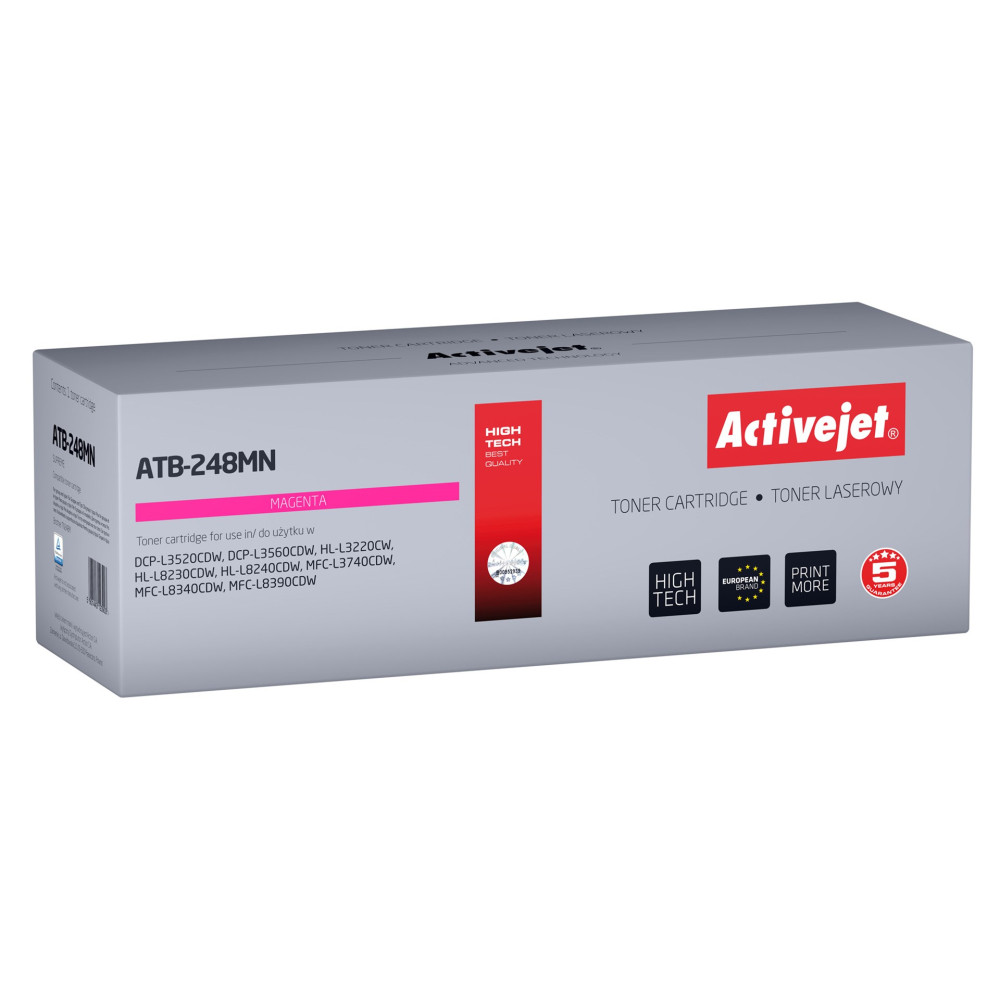 Pudełko z magenta tonerem Activejet ATB-248MN do drukarek laserowych.