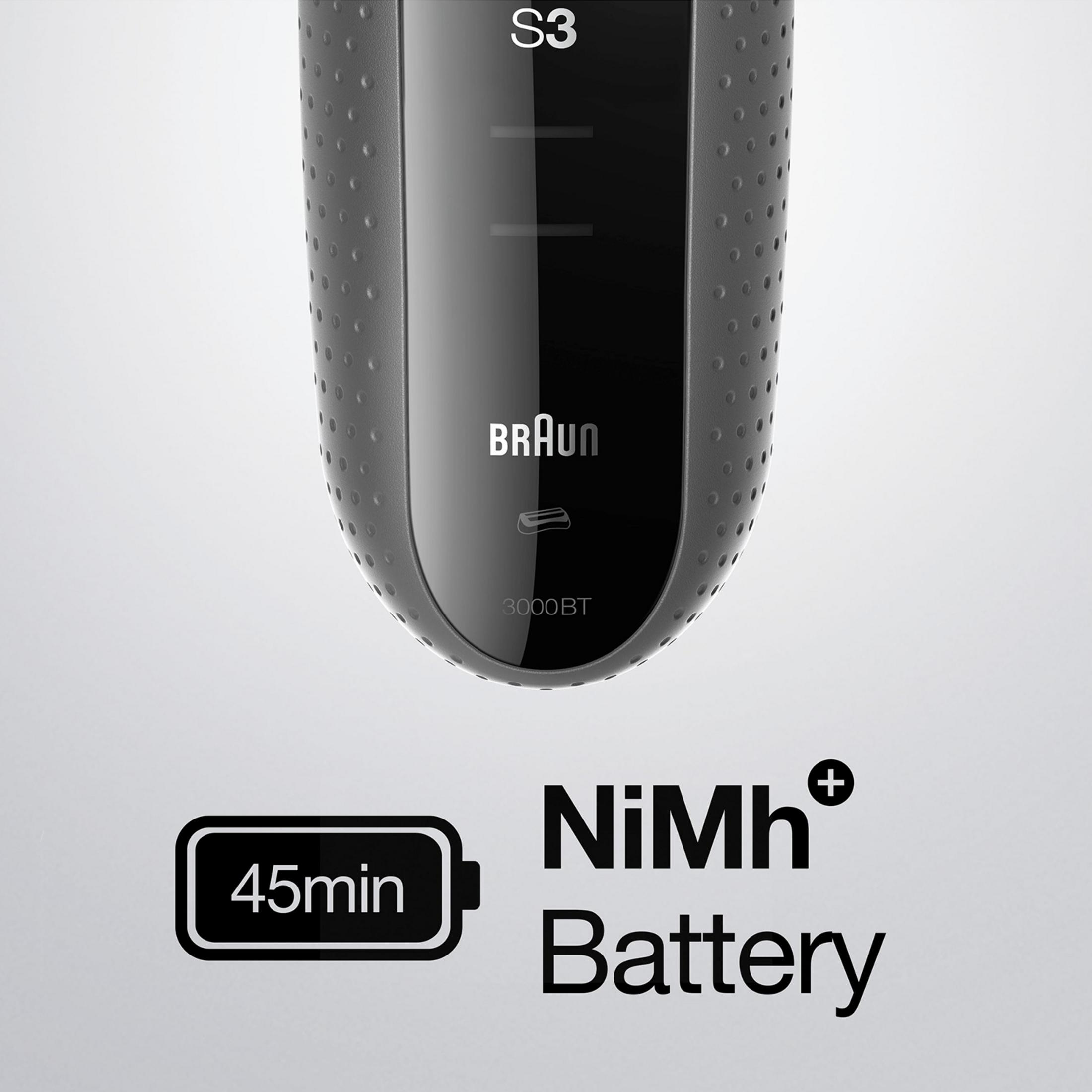 Afeitadora Braun S3 con 45 minutos de batería NiMH.