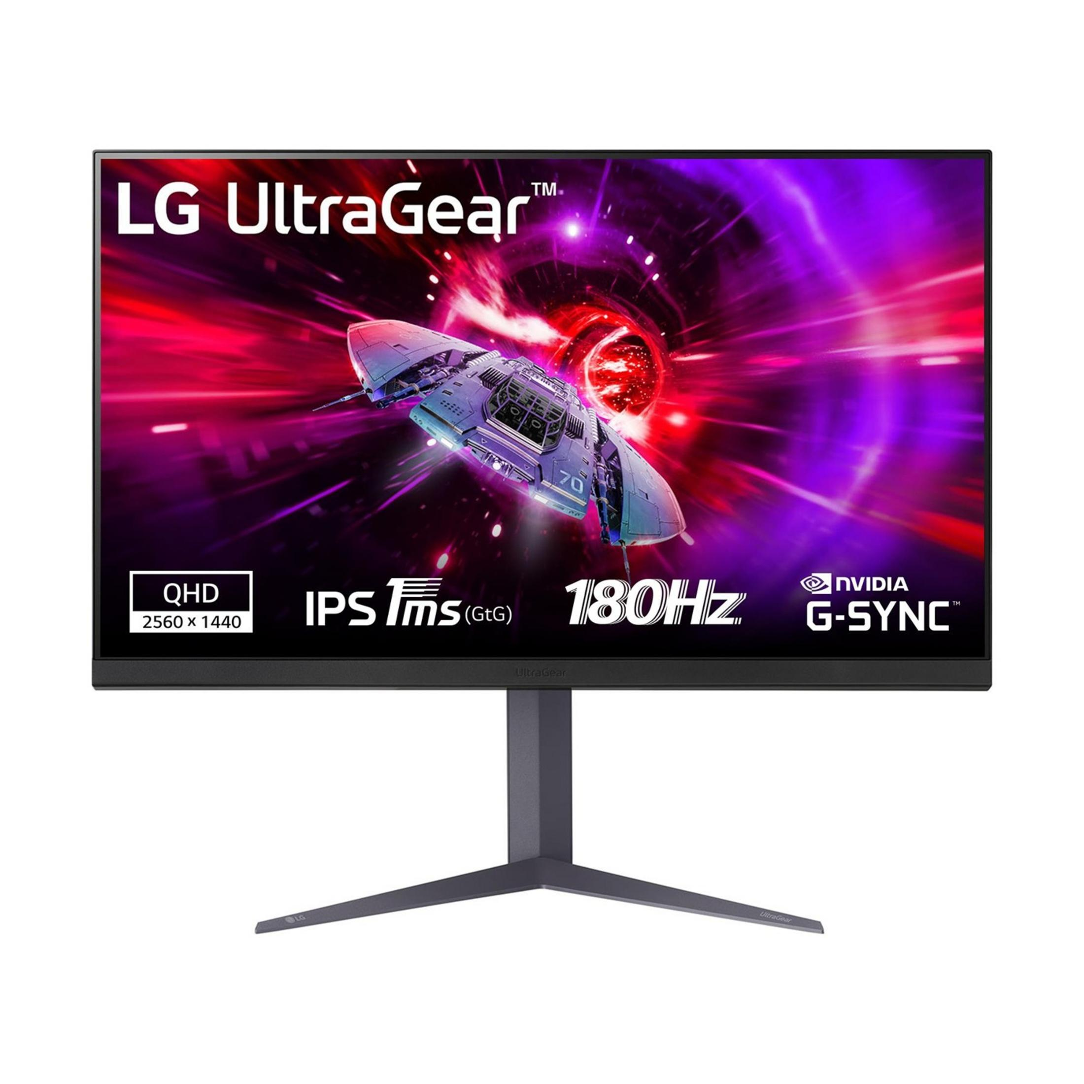 Monitor gamingowy LG UltraGear z rozdzielczością QHD i 180Hz.