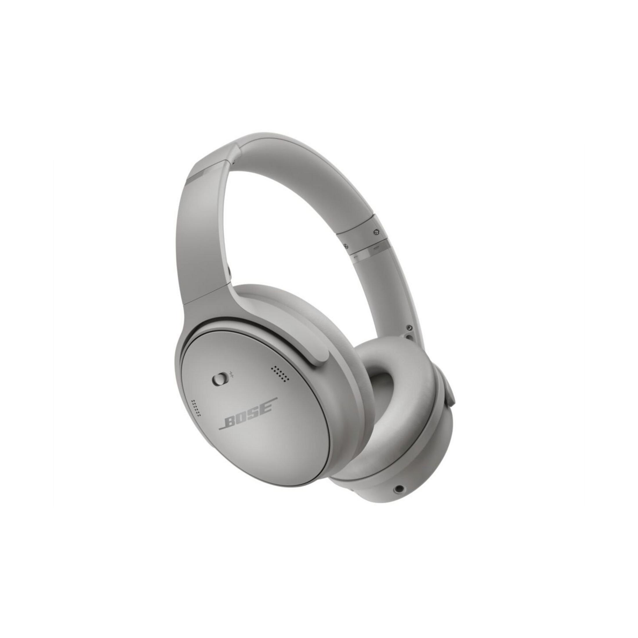 Cuffie Bose grigie con padiglioni imbottiti e archetto regolabile.
