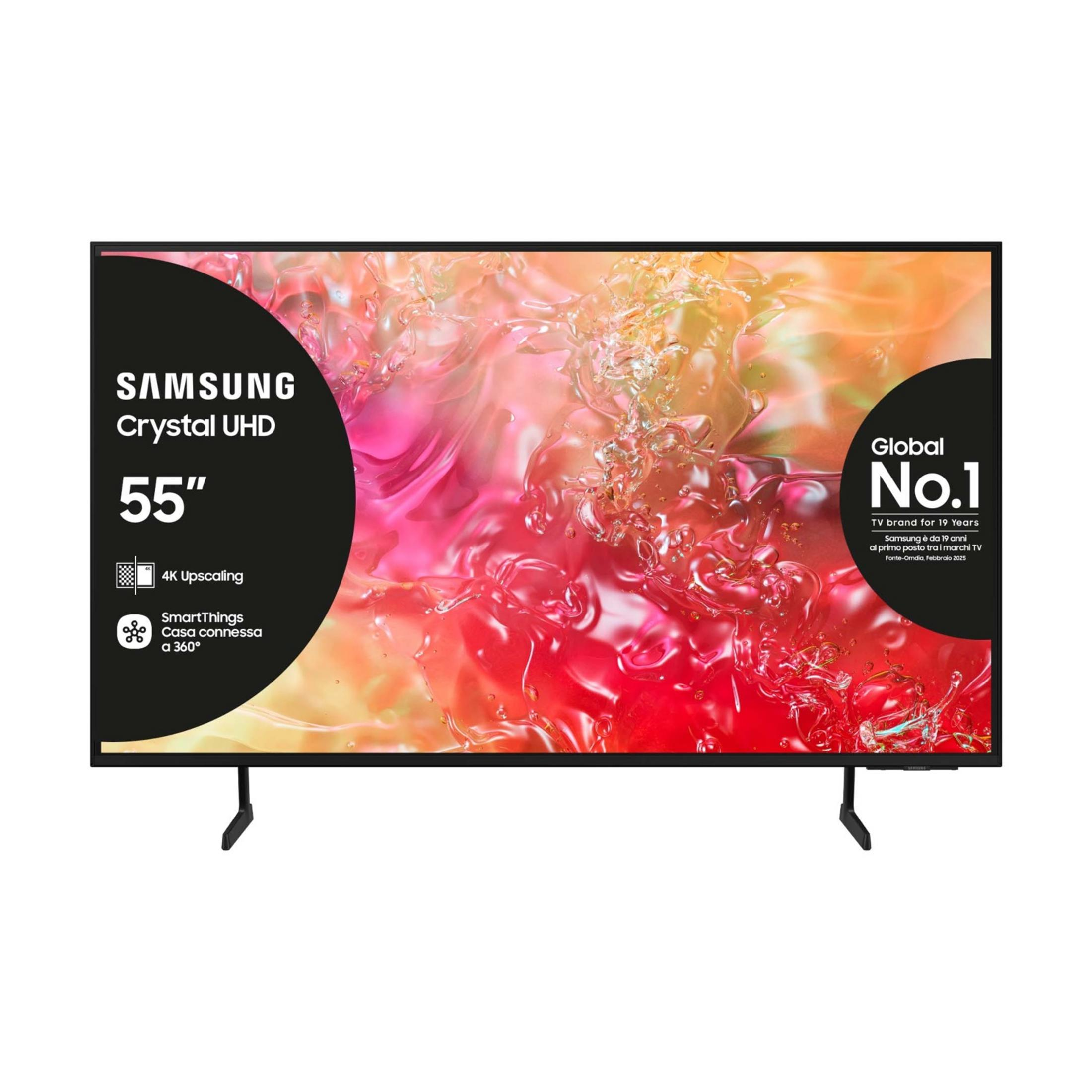 TV Samsung 55" Crystal UHD con 4K Upscaling e SmartThings.
