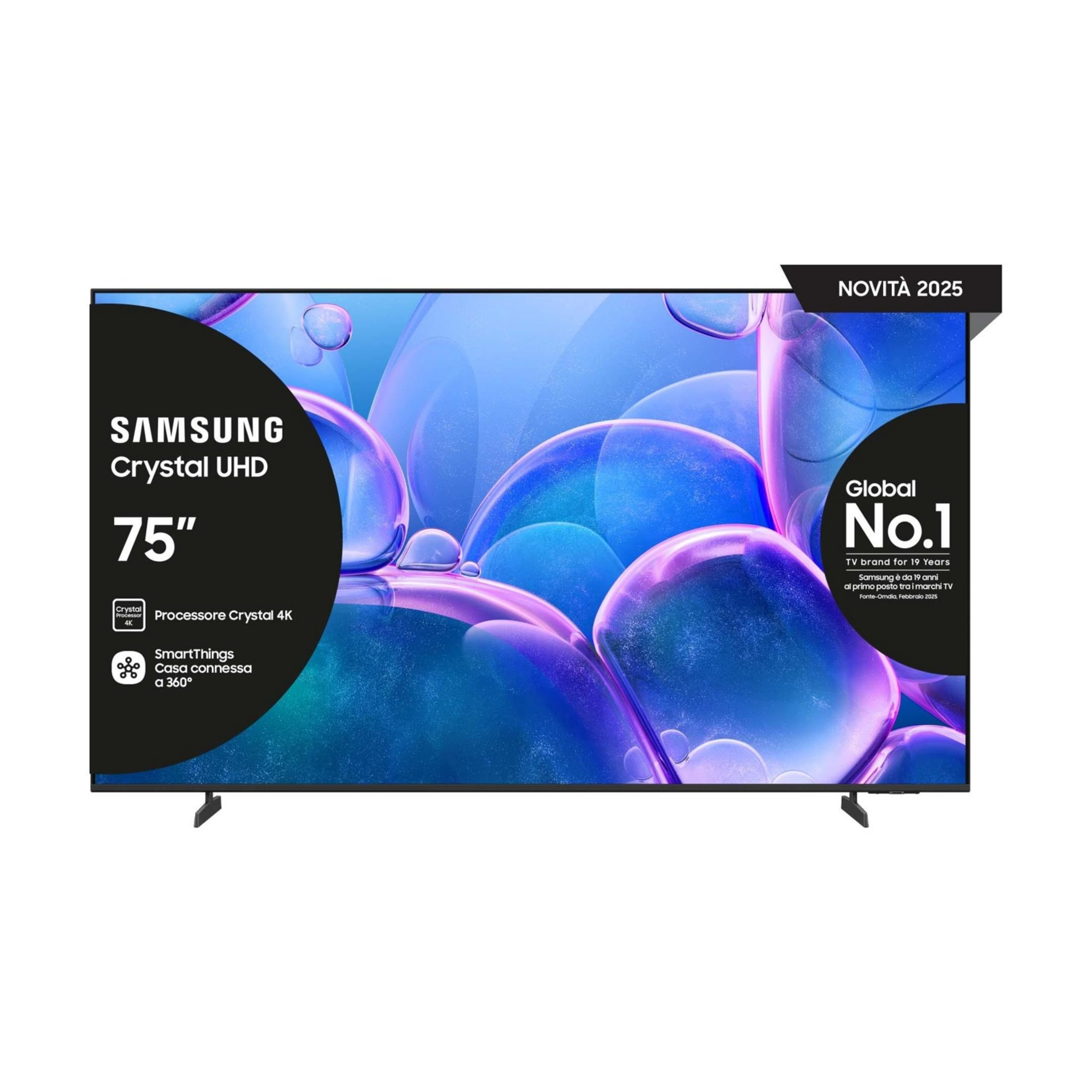 Samsung Crystal UHD 75 Zoll Fernseher mit 4K Prozessor und SmartThings.