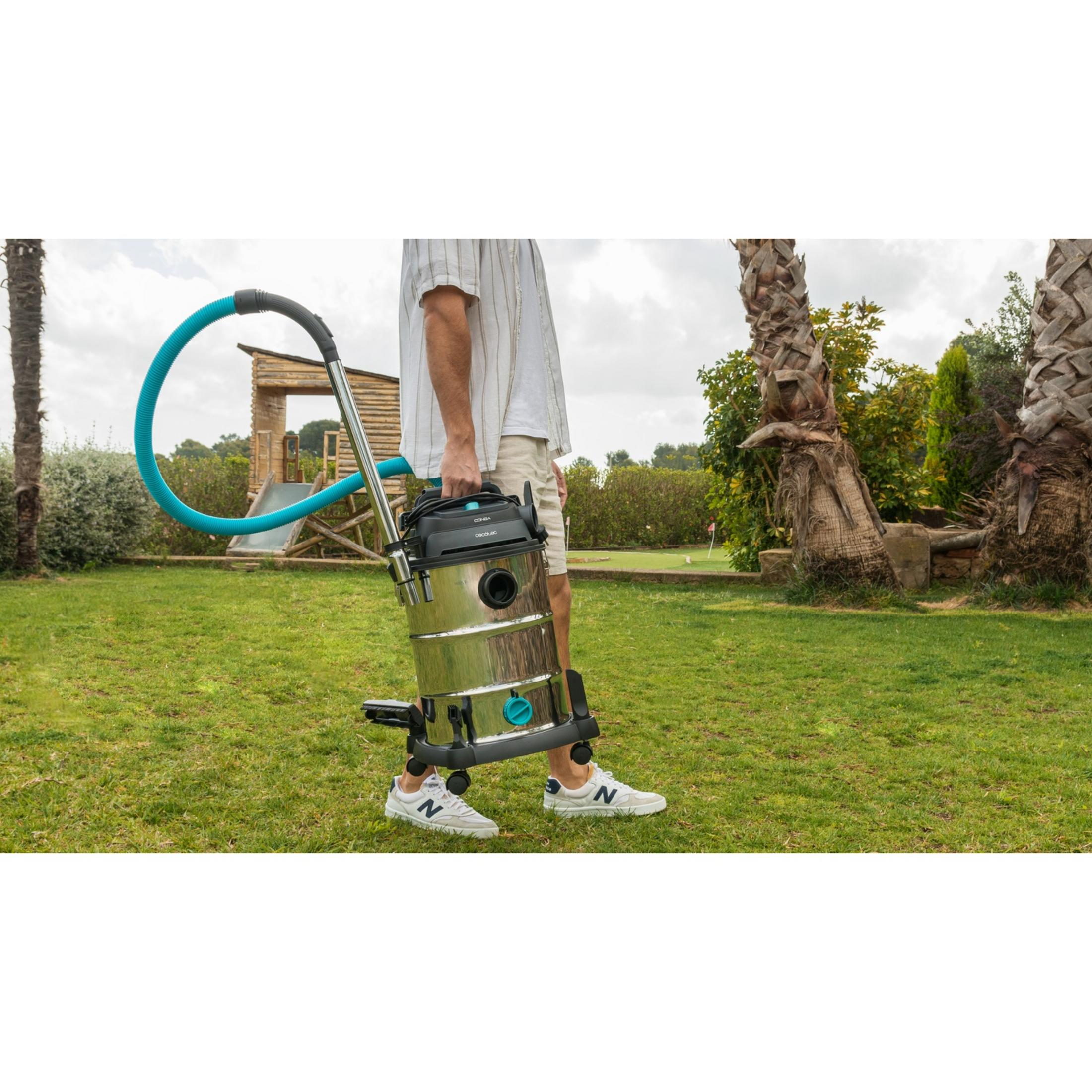 cecotec aspiratore per solidi e liquidi 30 l Cecotec Aspiratore per solidi e liquidi 30 L Conga Rockstar Wet & Dry Steel  Pro. 1600 W, 23 kPa, Sistema di drenaggio, Aspirapolvere e soffiante, Stru