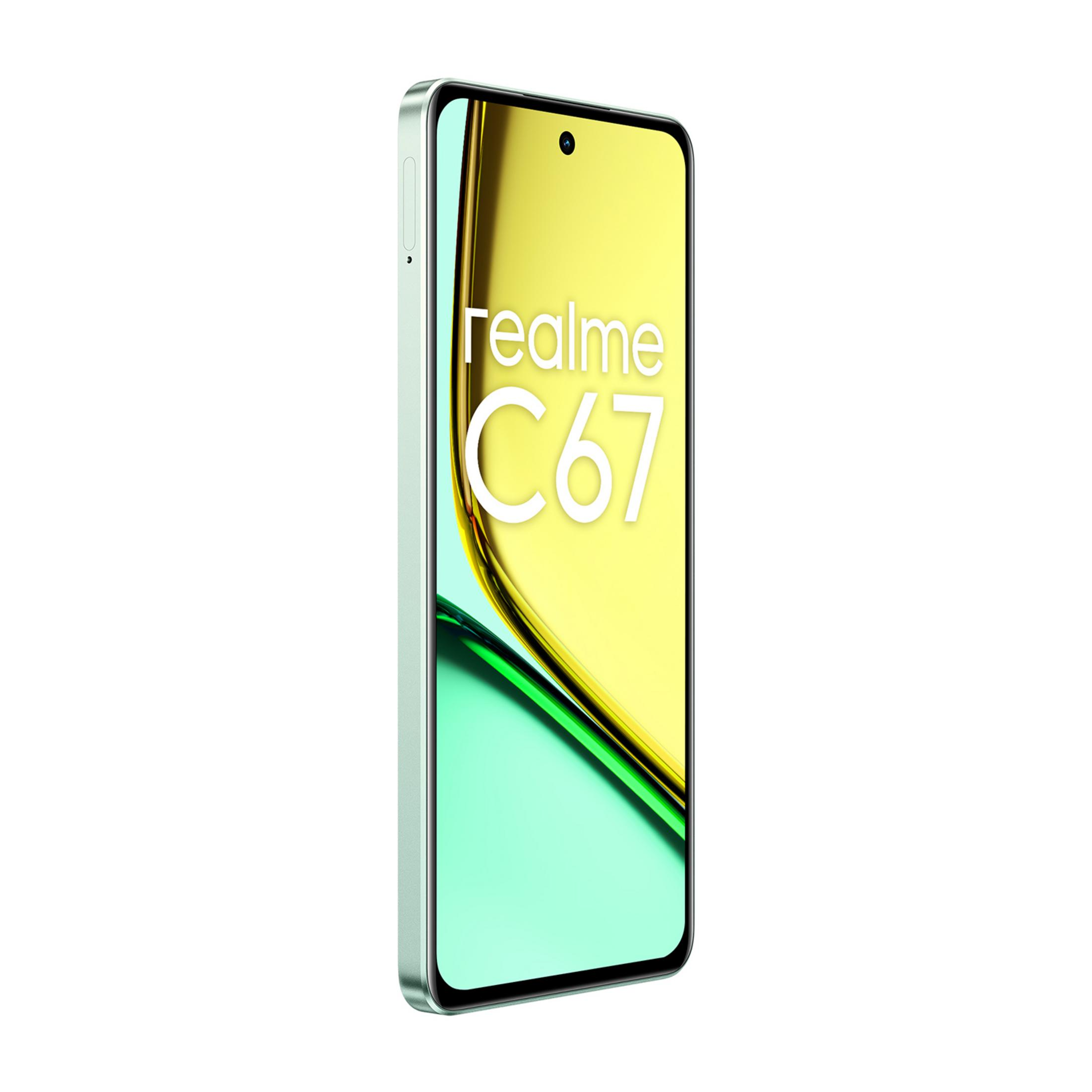 Jasnozielony smartfon z napisem