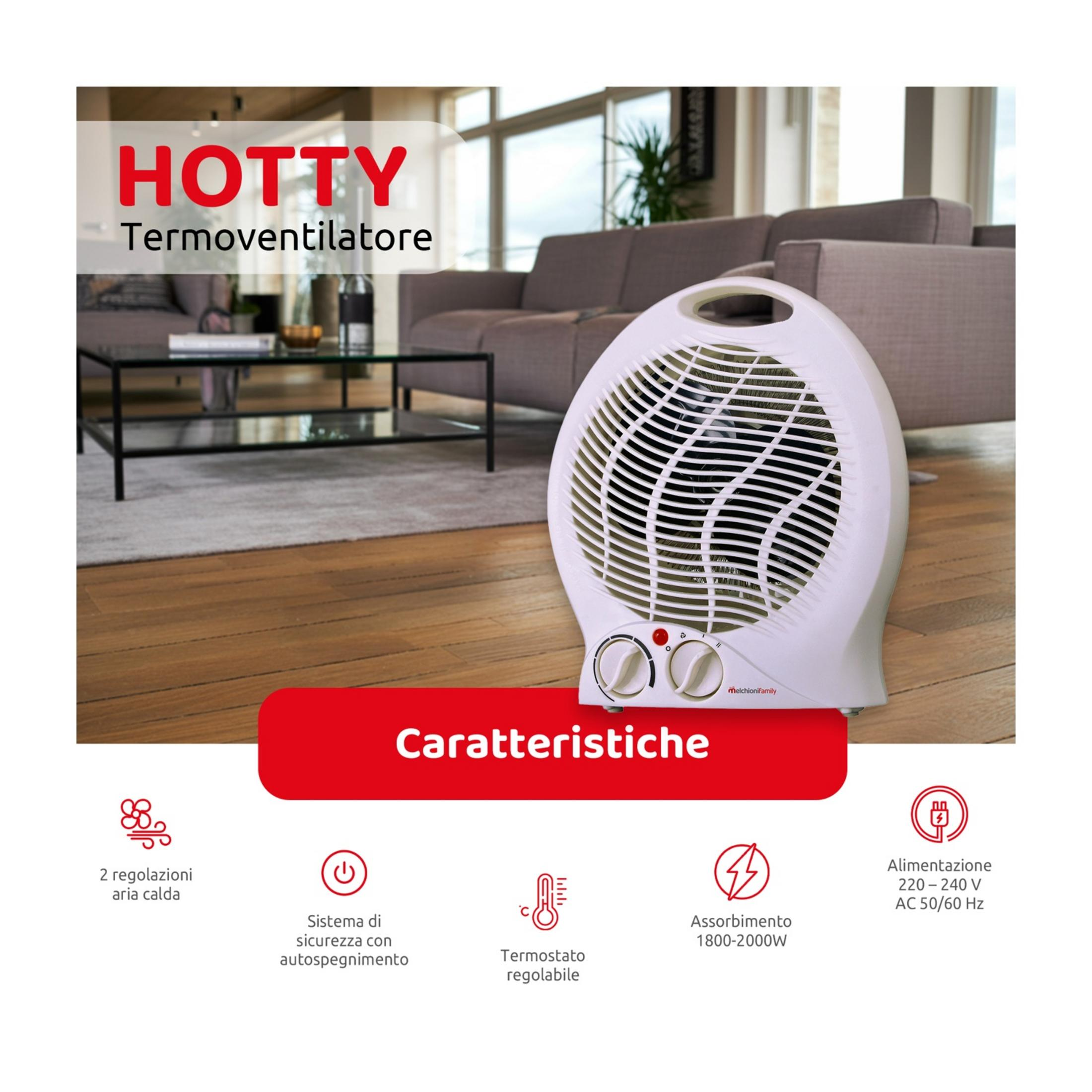 Biały grzejnik wentylatorowy na drewnianej podłodze, obok sofa i stolik kawowy.