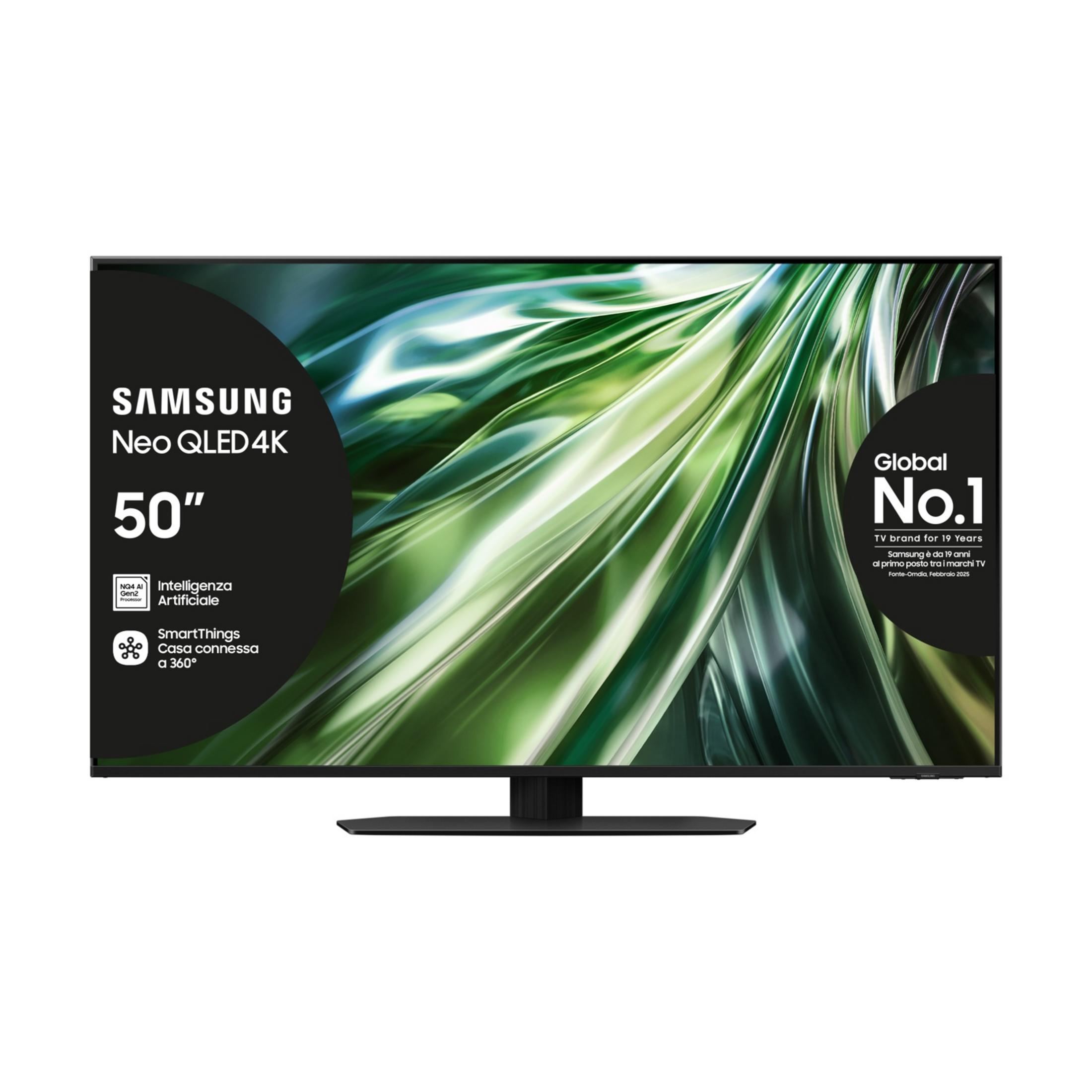 TV Samsung Neo QLED 4K da 50 pollici con processore AI e SmartThings.