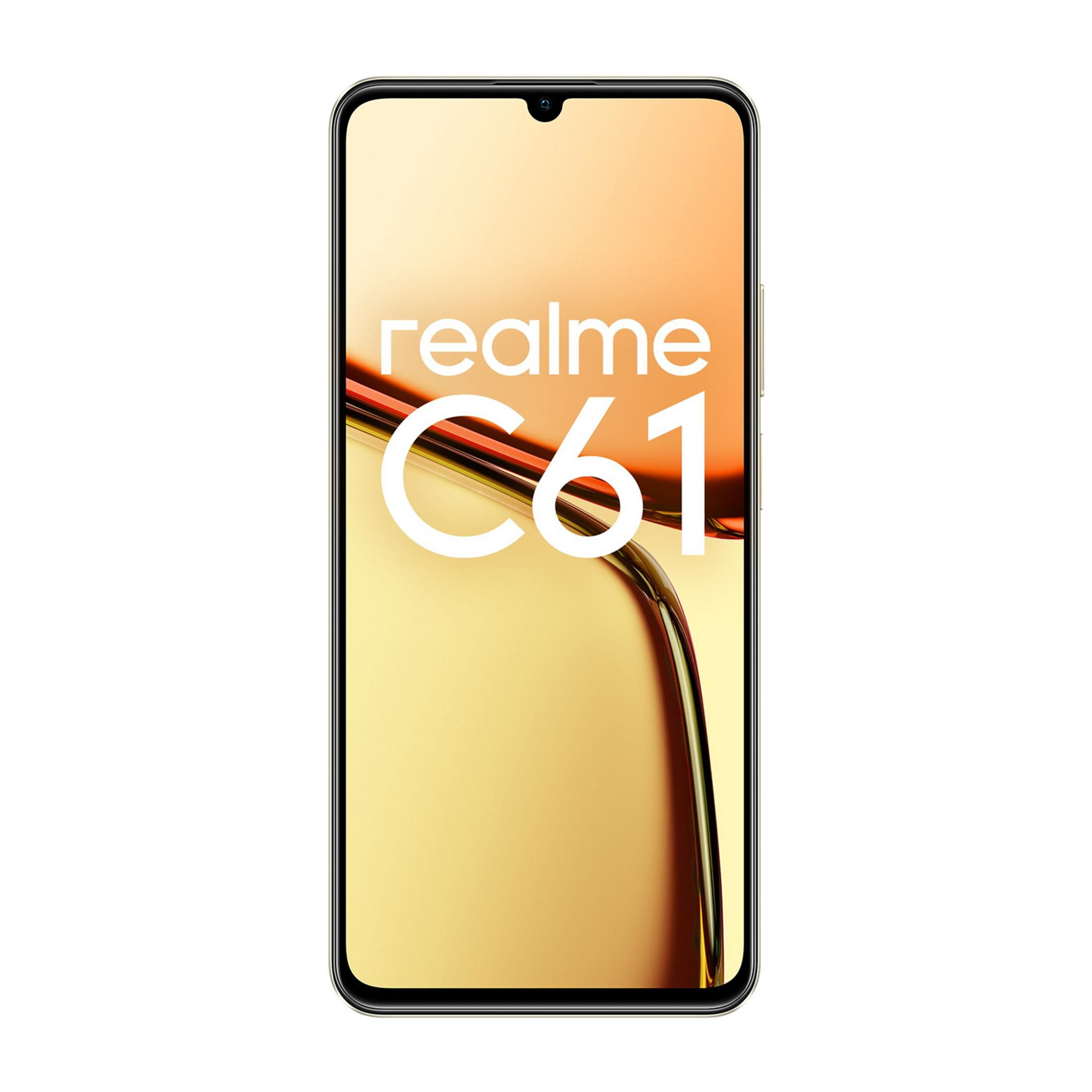 REALME C61, Sparkle Gold, Móvil Android, 256 GB, 6 GB RAM, 6,78