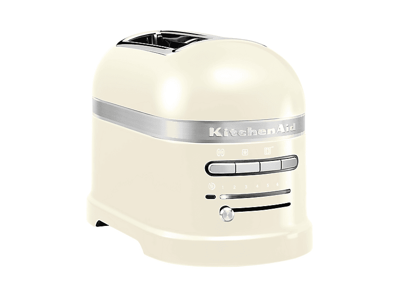 KITCHENAID ARTISAN 2-Scheiben Toaster mit Sandwichzange 5KMT2204EAC Toaster Almondcream (1250 Watt, Schlitze: 2)