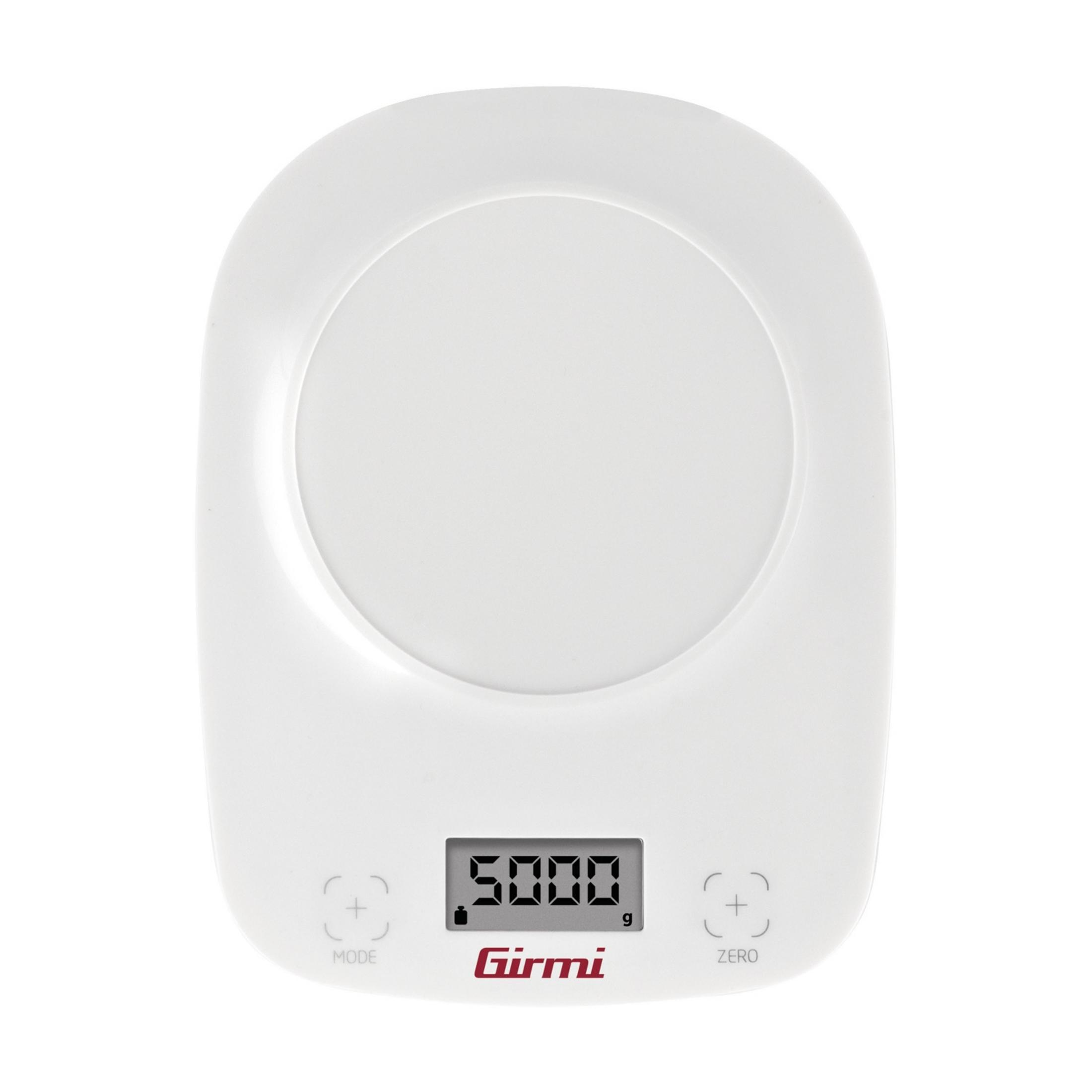 Biała waga kuchenna z cyfrowym wyświetlaczem 5000g.