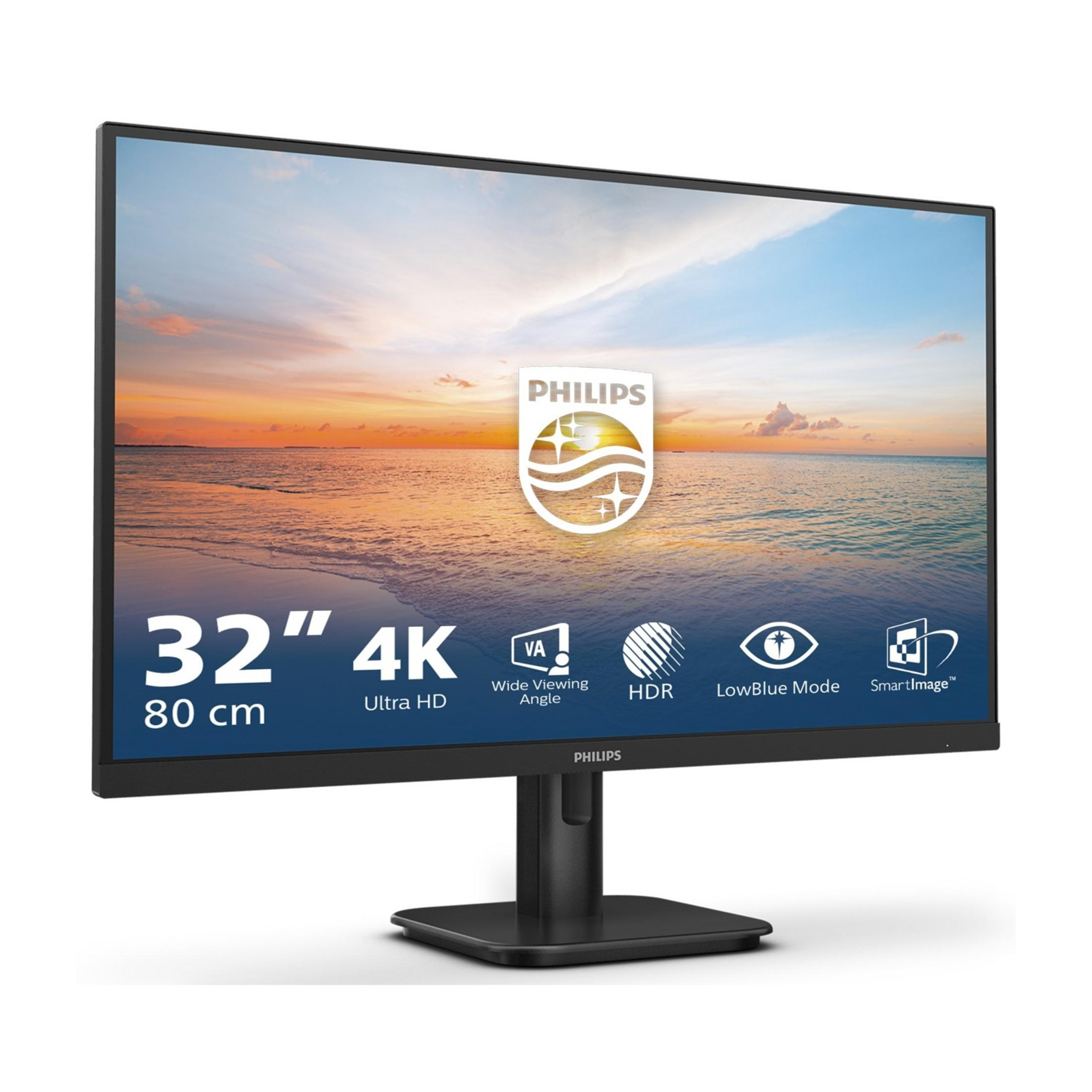 PHILIPS 32E1N1800LA/00 DP HDMI 32 inç 4K UHD 4 ms 60 Hz Monitör Siyah