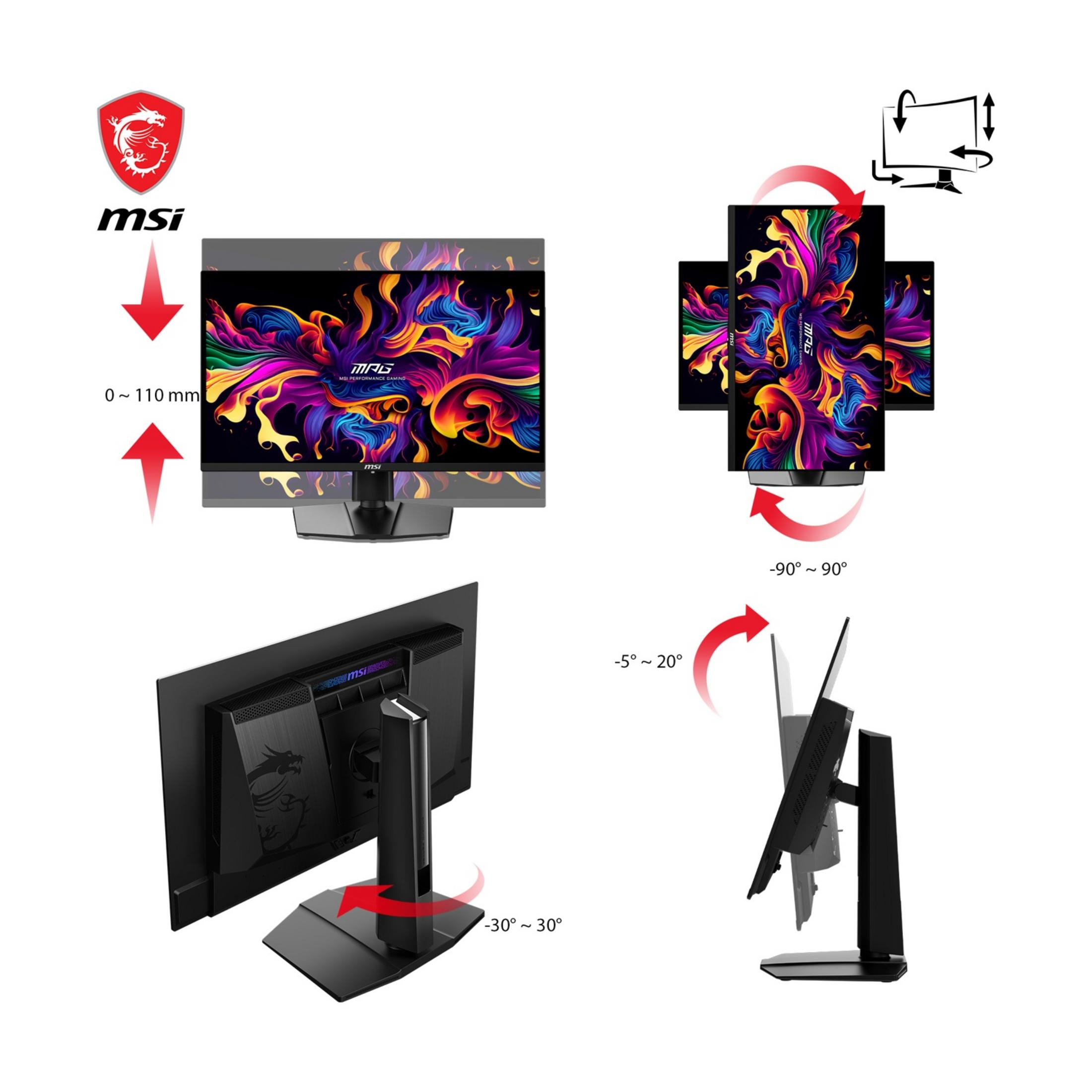 MSI MPG 271QRX QD-OLED 27インチ ゲーミングモニター MSI MPG 271QRX QD-OLED 26,5 inç WQHD 0,03 ms 360 Hz Gaming Monitör