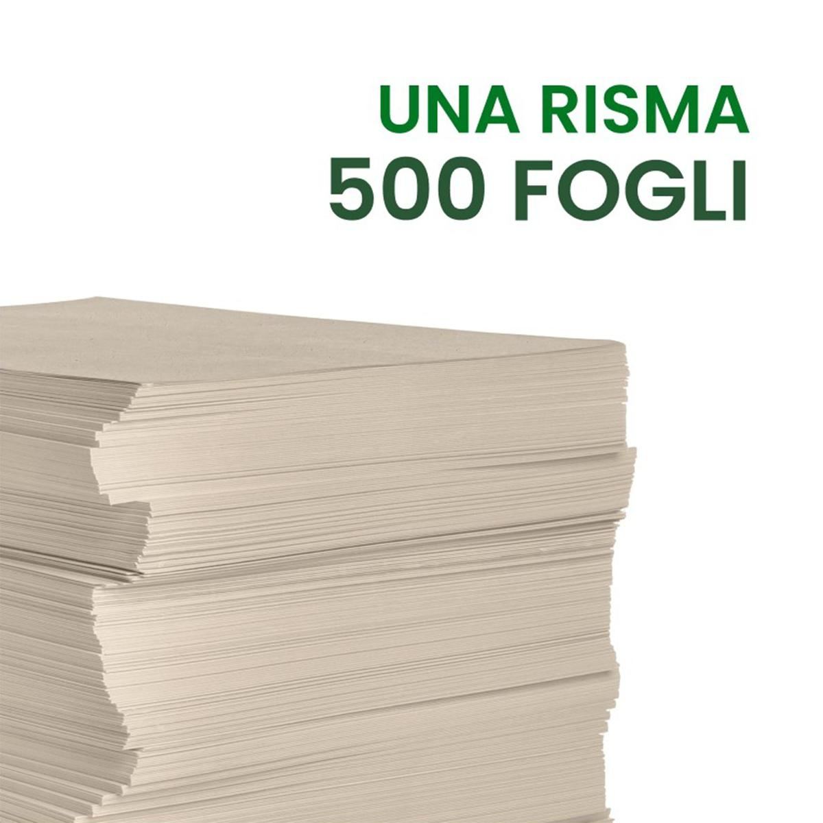 Una pila di fogli di carta beige chiaro con testo italiano sopra.