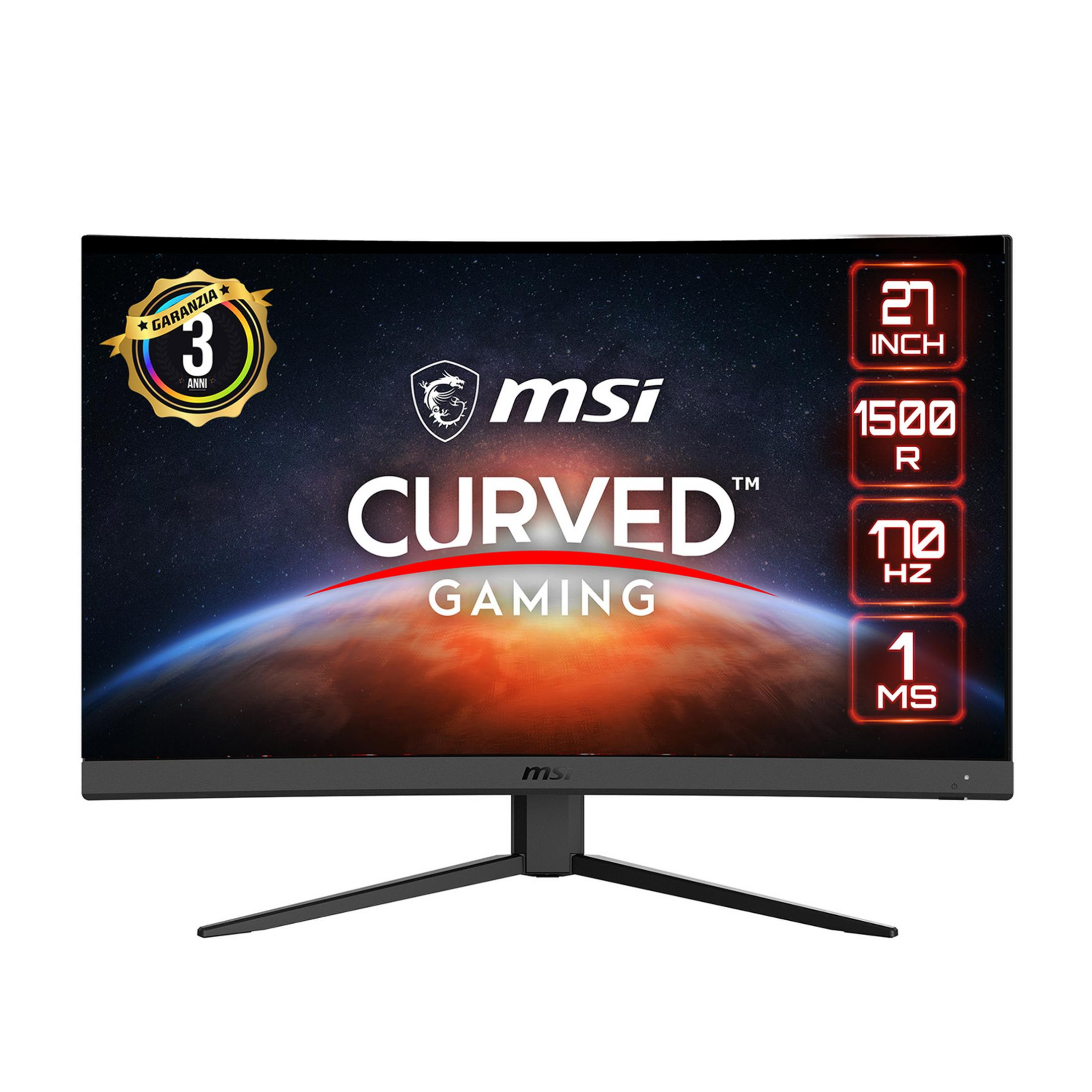 Zakrzywiony monitor gamingowy MSI 27 cali, 1500R, 170Hz i 1ms.