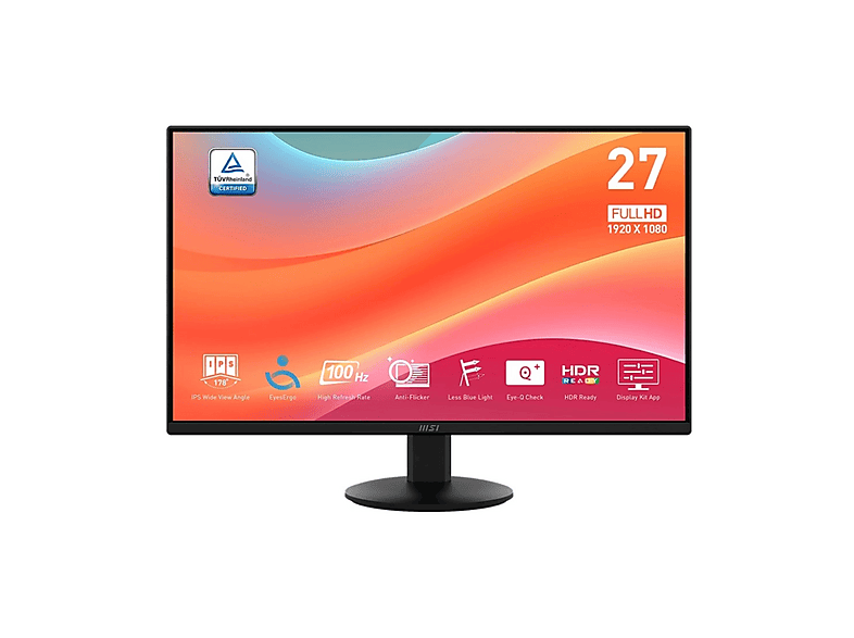 MSI PRO MP272L 27 Zoll Full-HD Monitor (1 ms Reaktionszeit , 100 Hz ...