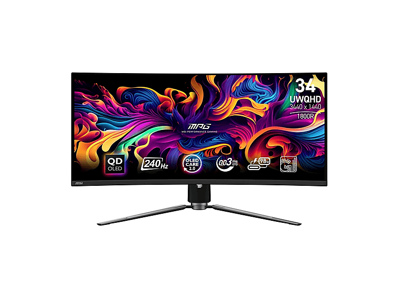 MSI MPG 341CQPX QD-OLED 34 inç WQHD 0,03 ms 240 Hz Gaming Monitör