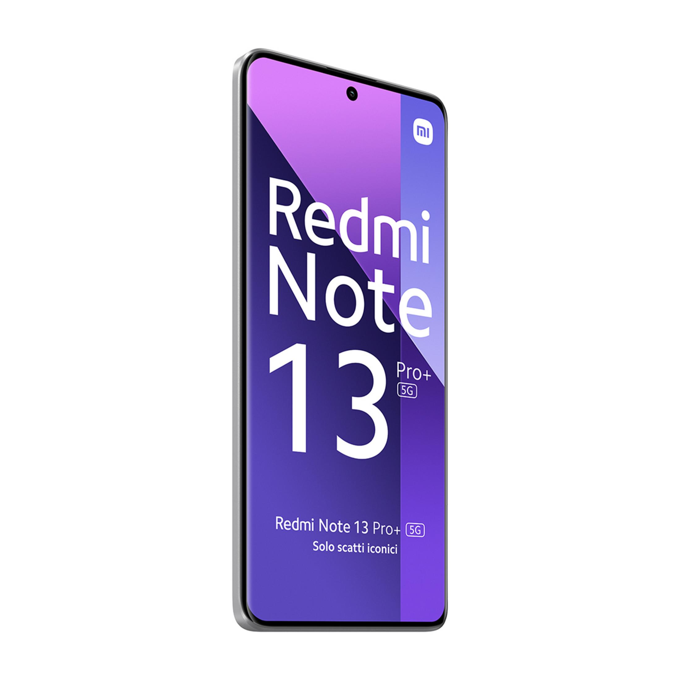 Smartfon Redmi Note 13 Pro+ 5G z fioletowym tłem.