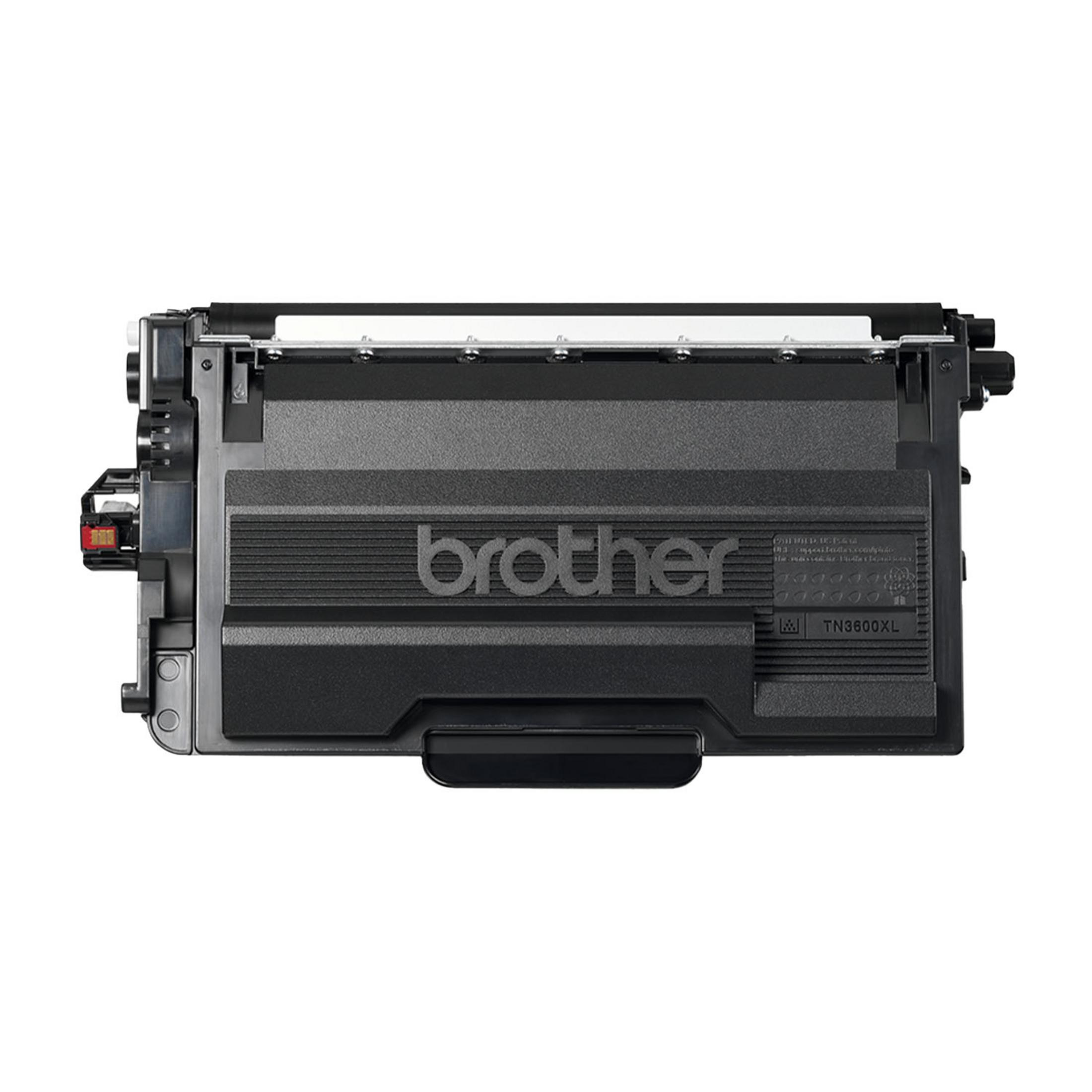 Cartucho de tóner negro Brother TN3600XL con rejillas y logo.