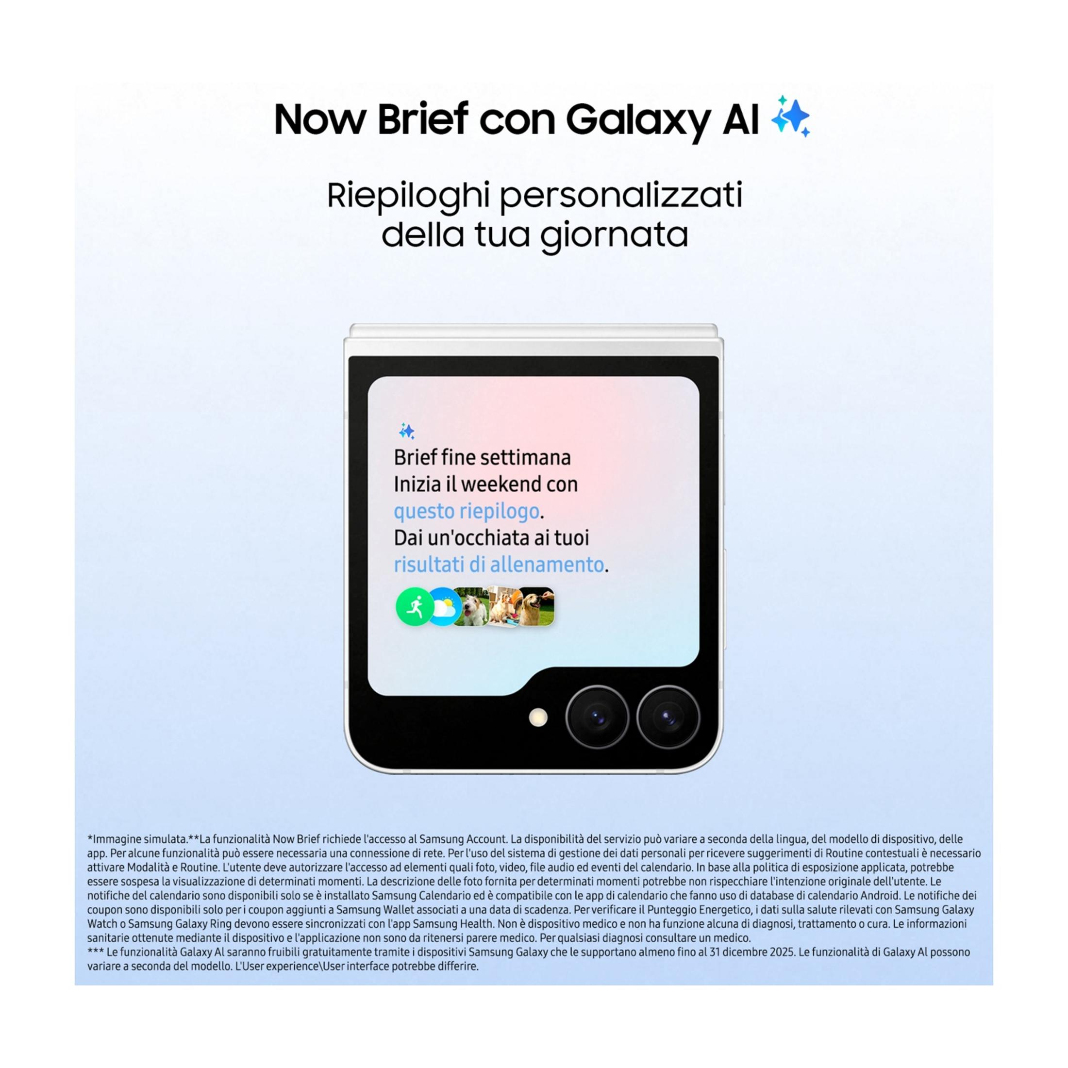 Składany telefon Samsung Galaxy wyświetla podsumowanie weekendu z wynikami treningów.