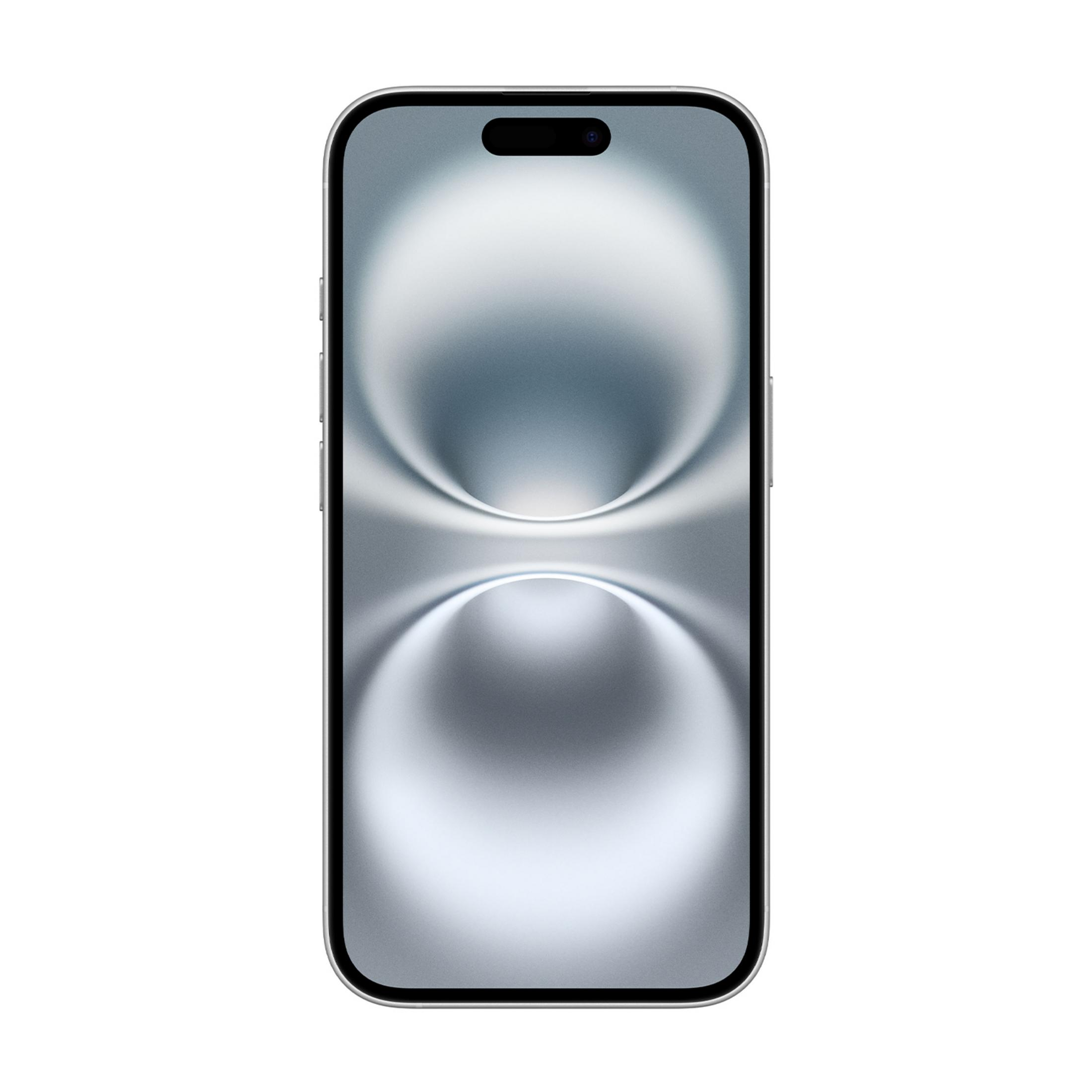 Uno smartphone moderno con uno sfondo argento dinamico.