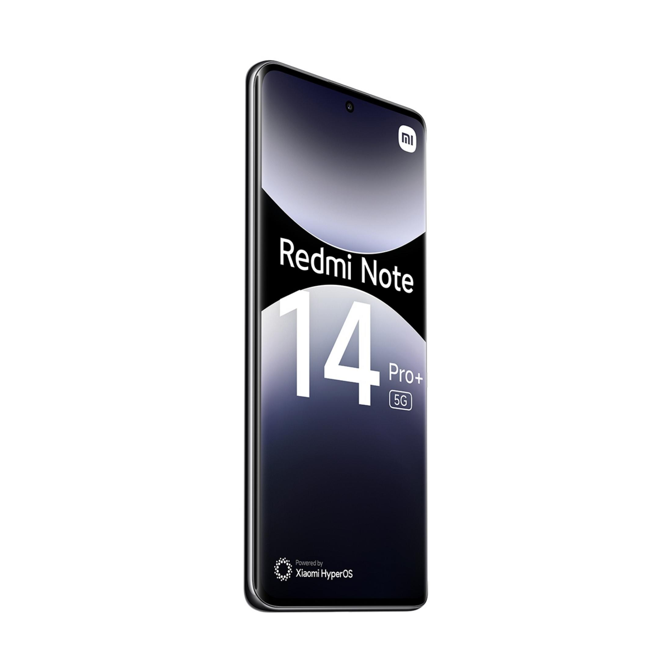 Czarny smartfon z napisem „Redmi Note 14 Pro+ 5G”.
