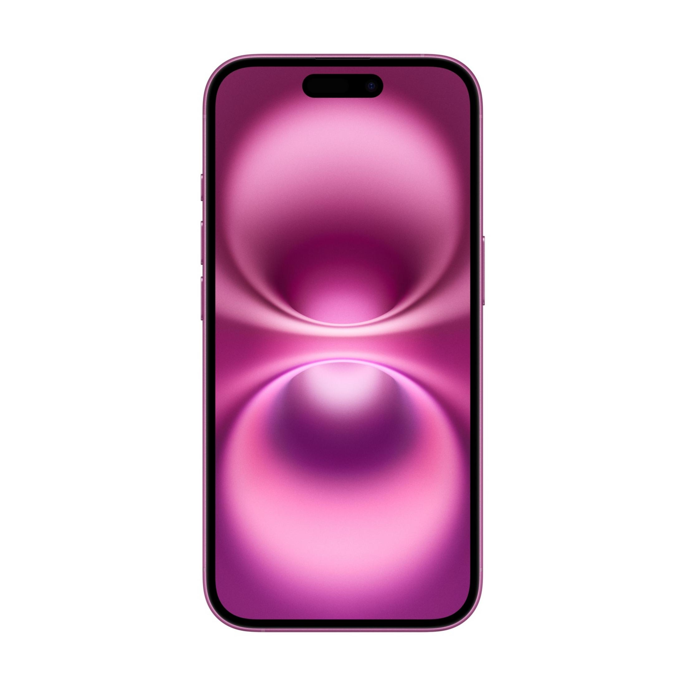 Fioletowy smartfon z abstrakcyjnym fioletowym tłem na ekranie.