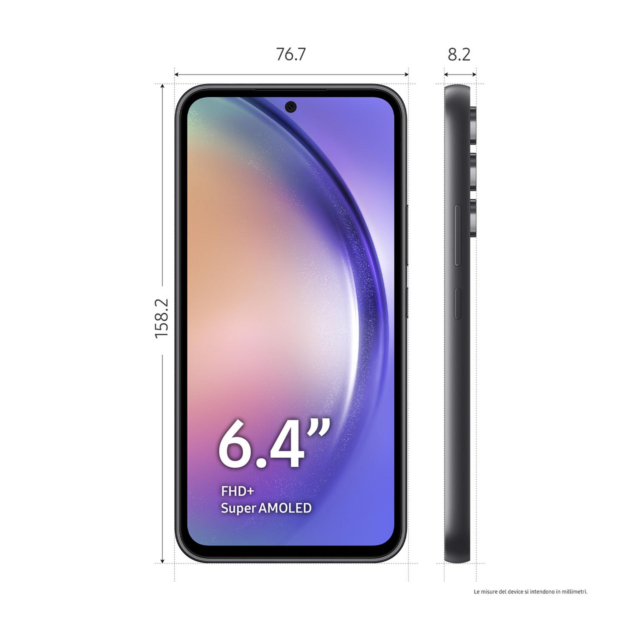 Wymiary smartfona: 158,2 x 76,7 x 8,2 mm, 6,4-calowy Super AMOLED FHD+.
