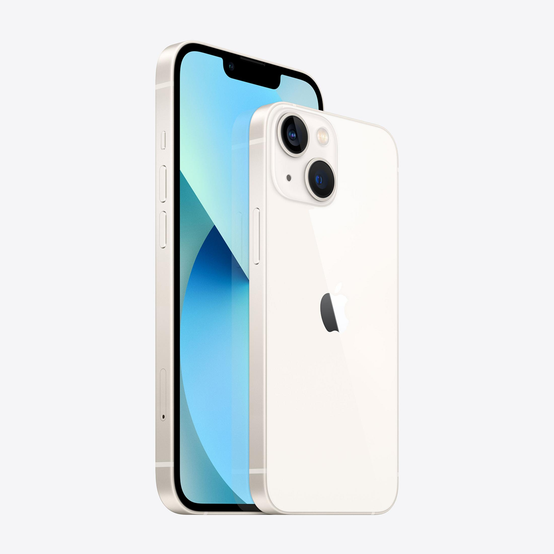 Biały iPhone z srebrną ramką na białym tle.