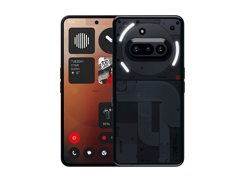 NOTHING Phone 3a, Negro, Móvil Android, 128 GB, 8 GB RAM, 6,77