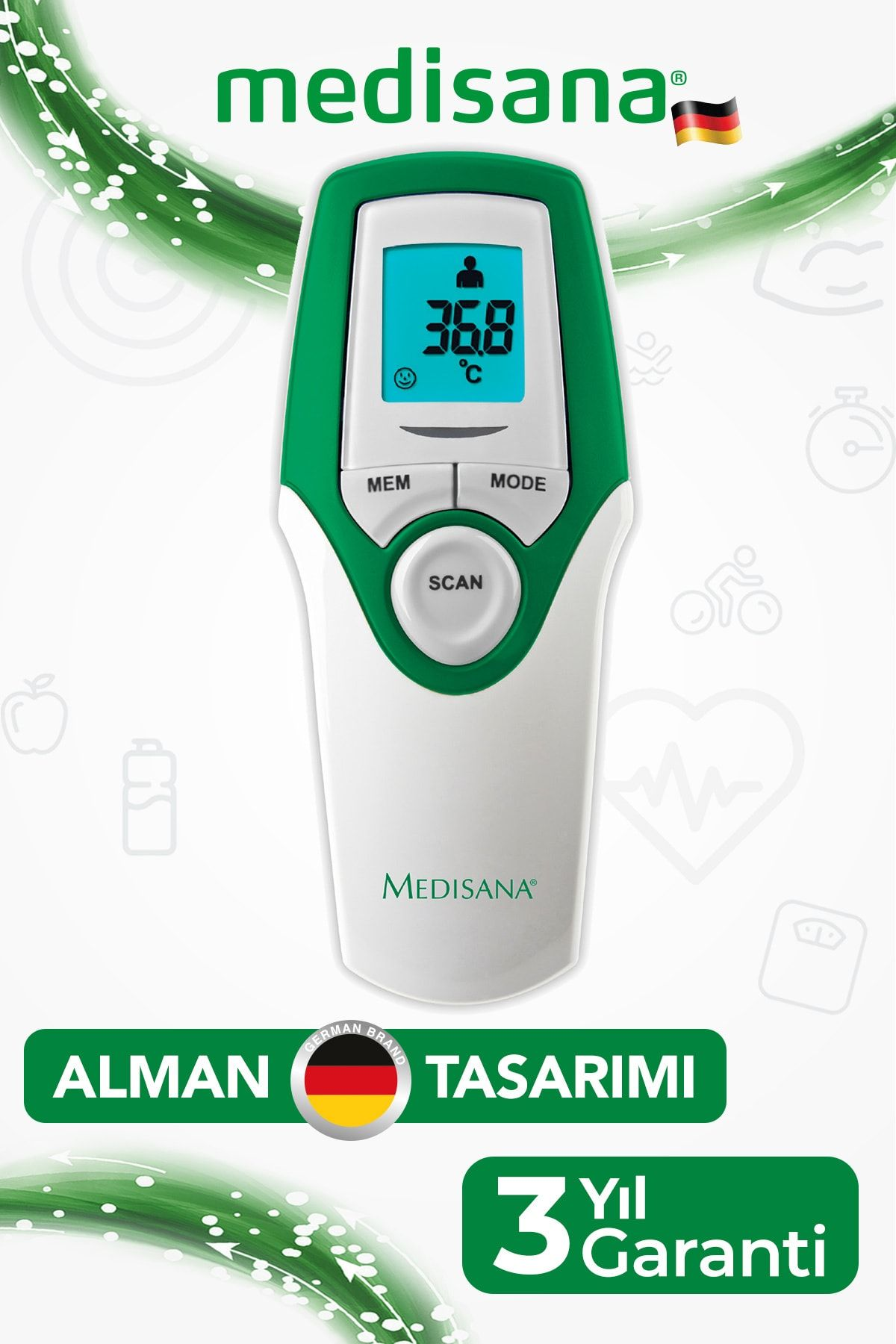 MEDISANA 48610 Kızılötesi Uzaktan Ateş Ölçer Beyaz