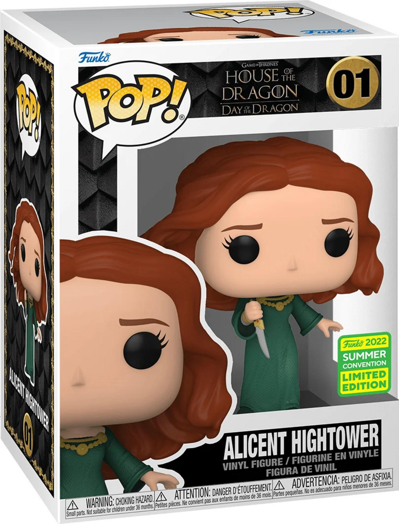 Funko Pop Figur von Alicent Hightower aus House of the Dragon mit Messer.