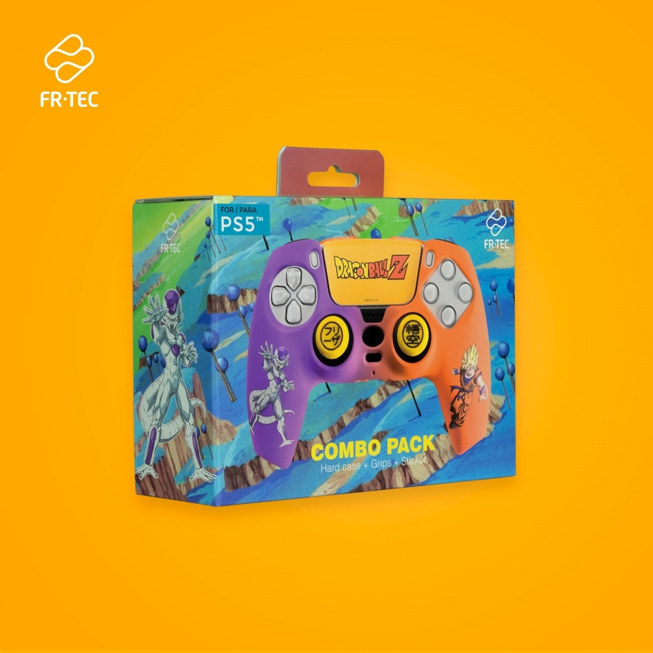 Embalaje de mando PS5 con diseño y personajes de Dragon Ball Z.