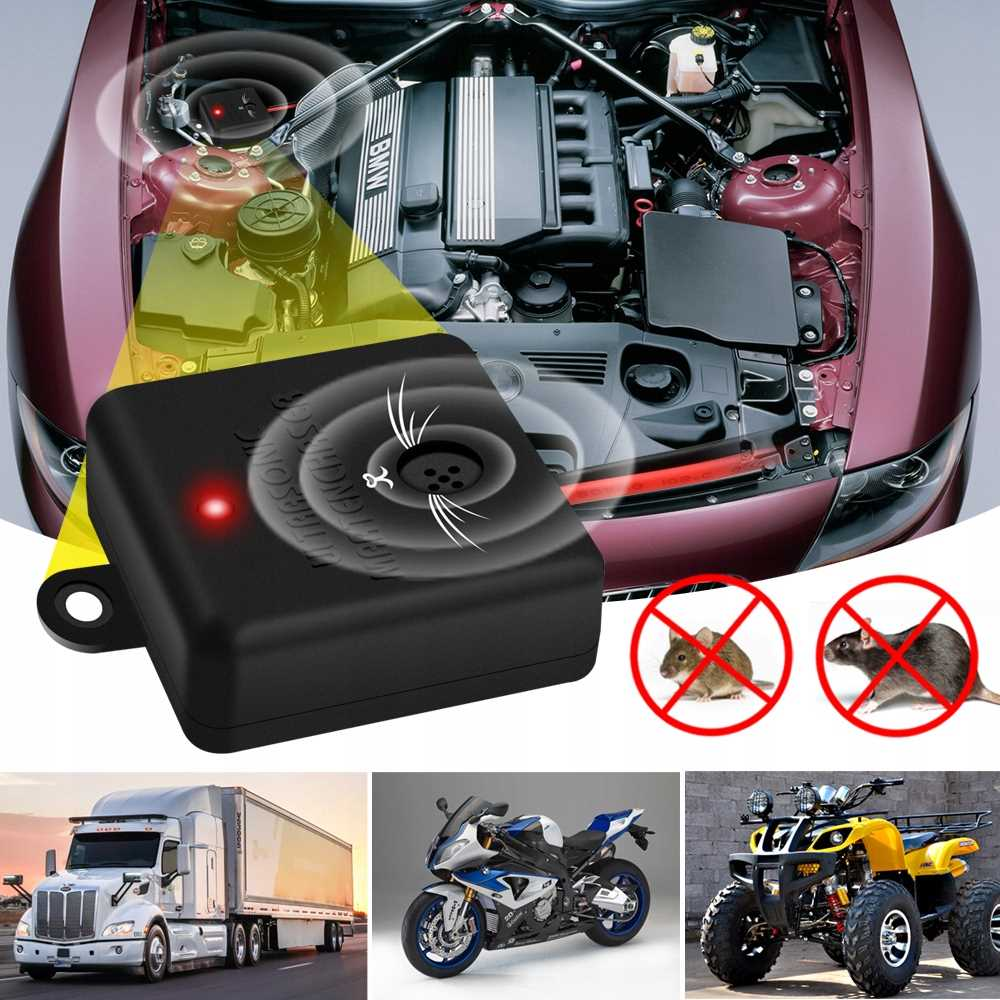 Odstraszacz ultradźwiękowy do samochodów, ciężarówek, motocykli i quadów.