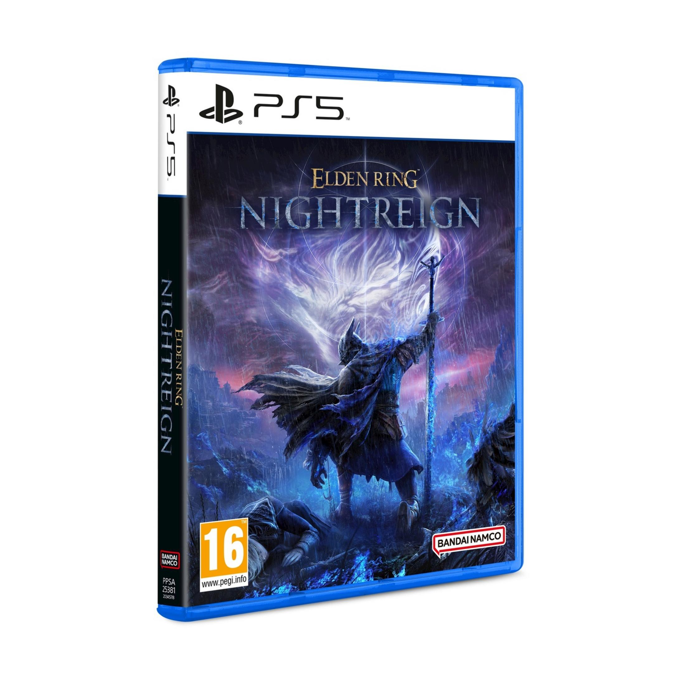 Juego PS5 Elden Ring con guerrero y espada mágica