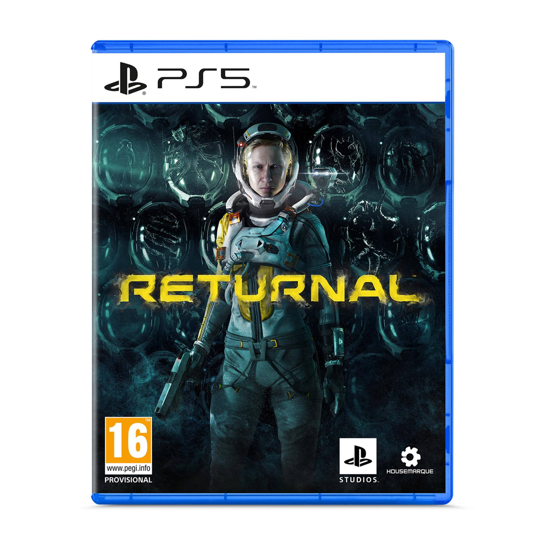 Custodia gioco PS5 con astronauta su sfondo futuristico.