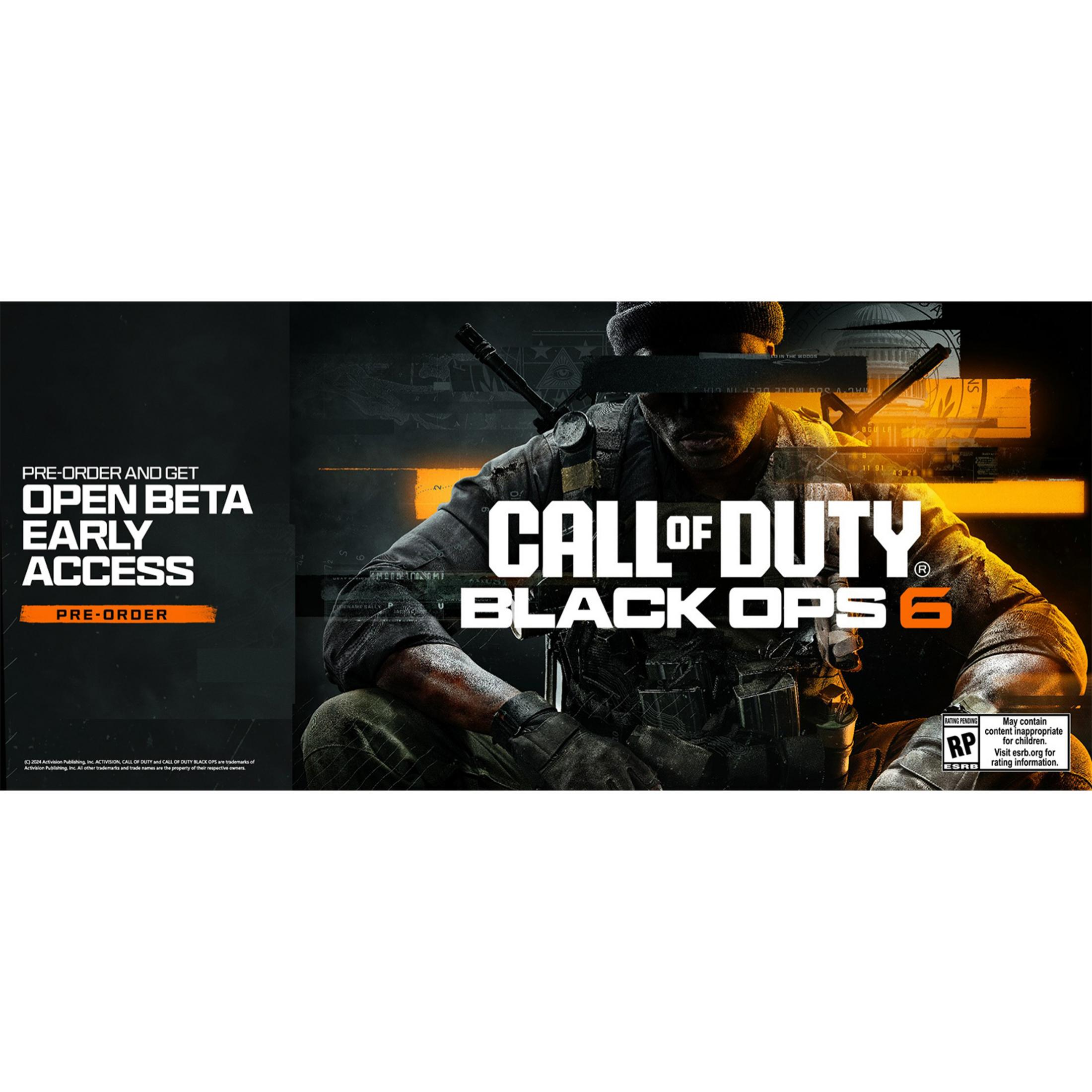 Arte del gioco Call of Duty Black Ops 6 con soldato e testo.