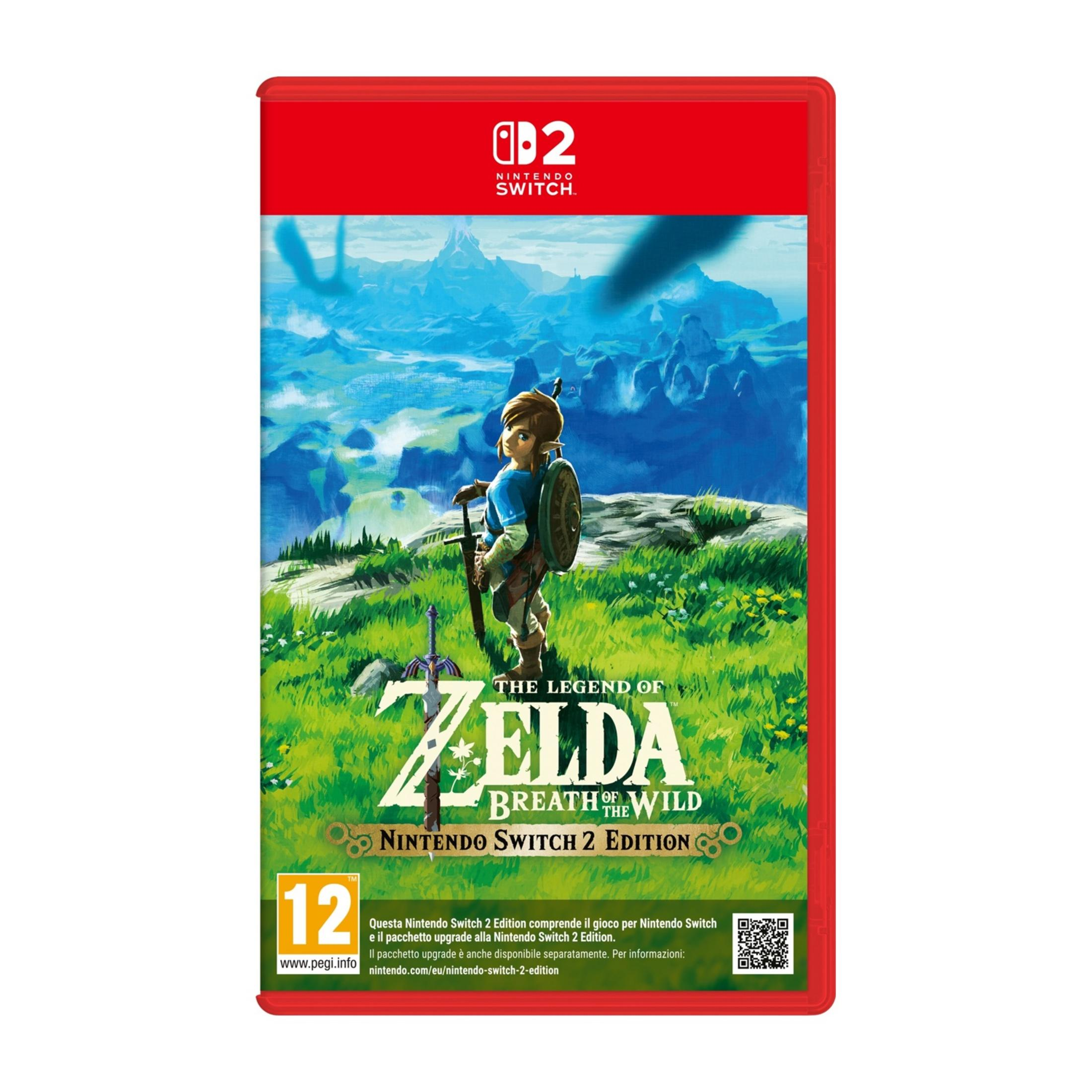 Link si erge in un paesaggio verde con montagne sullo sfondo.