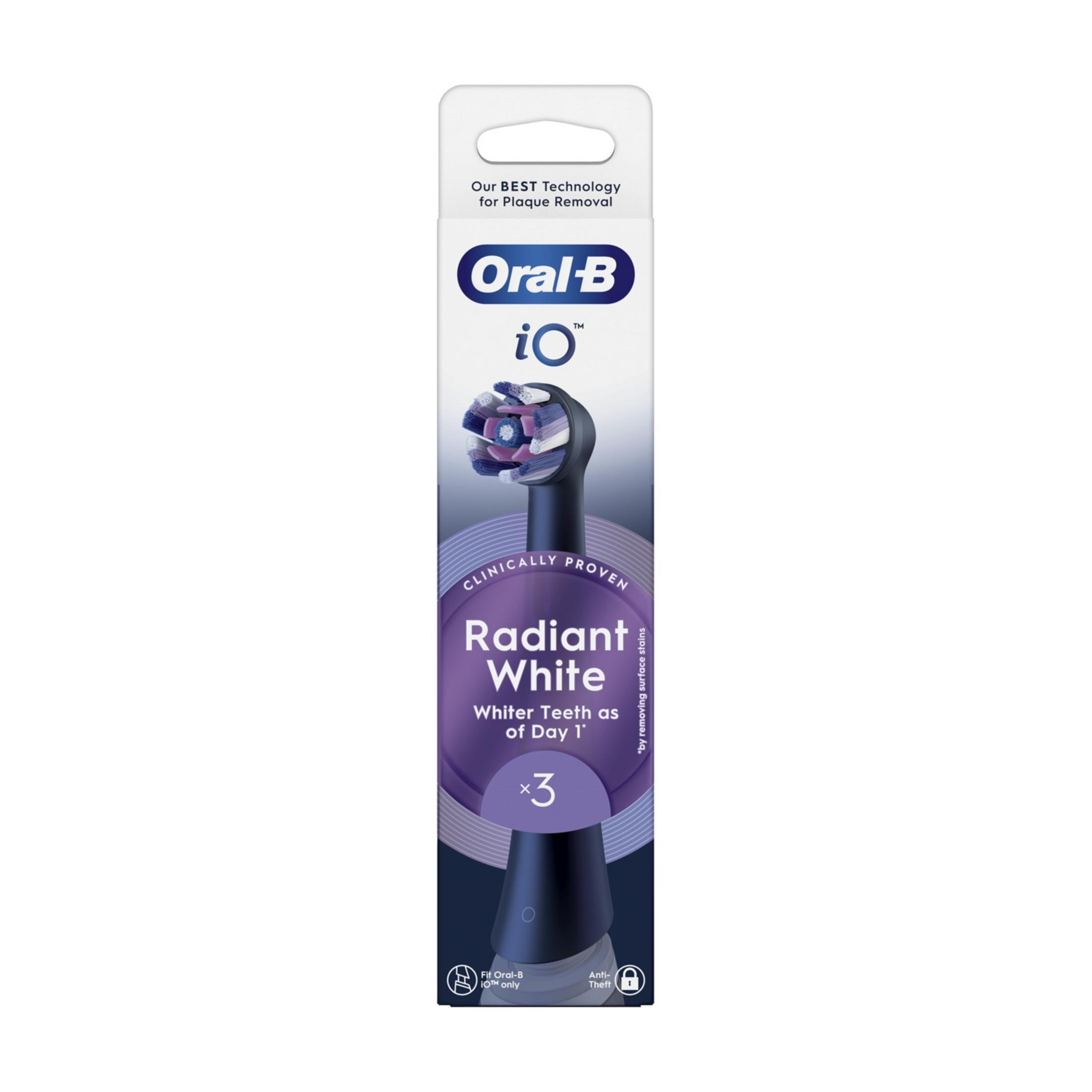 Główka szczoteczki Oral-B iO Radiant White, opakowanie 3 szt.
