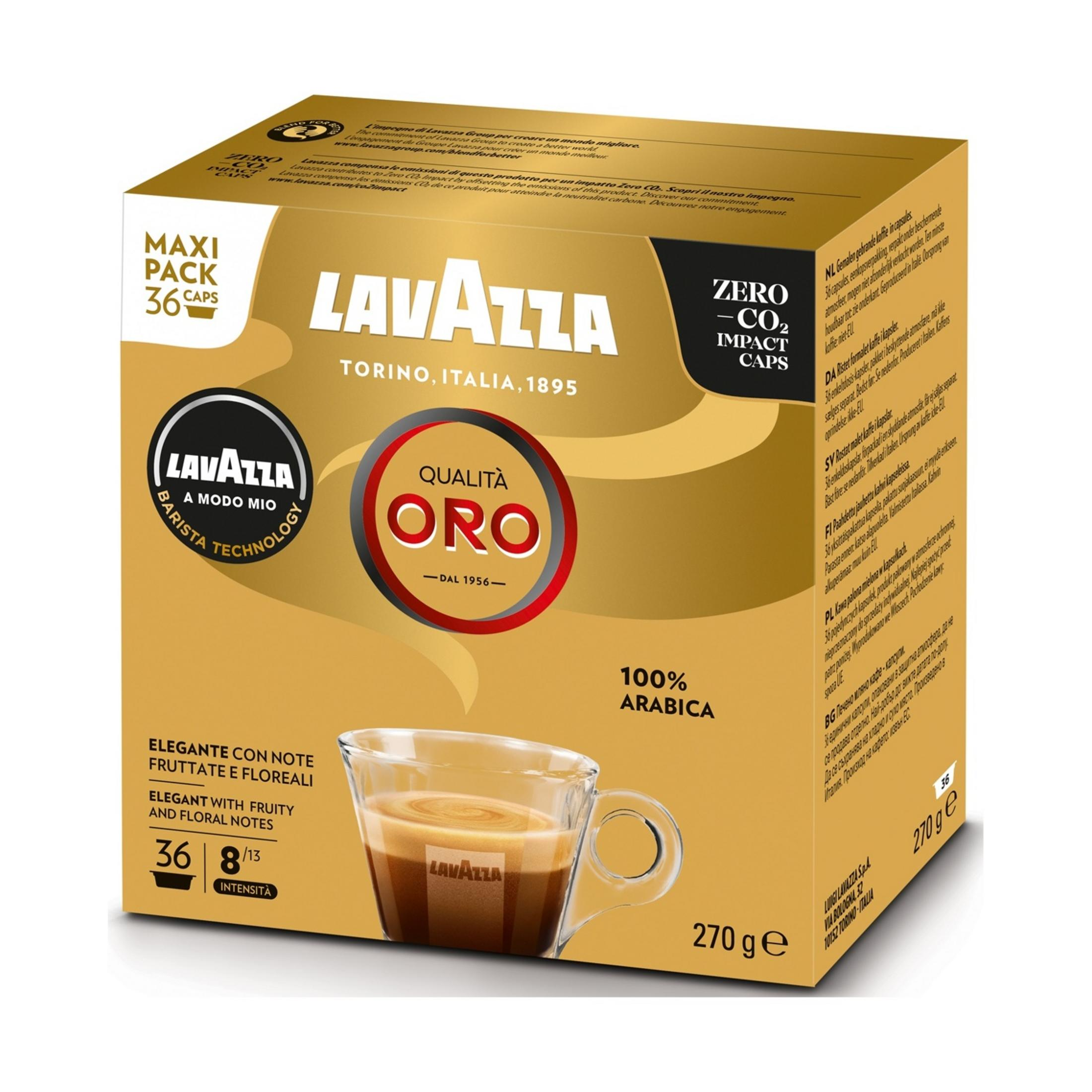 Capsule Caffè Lavazza: Maxi pack da 36, 100% Arabica.