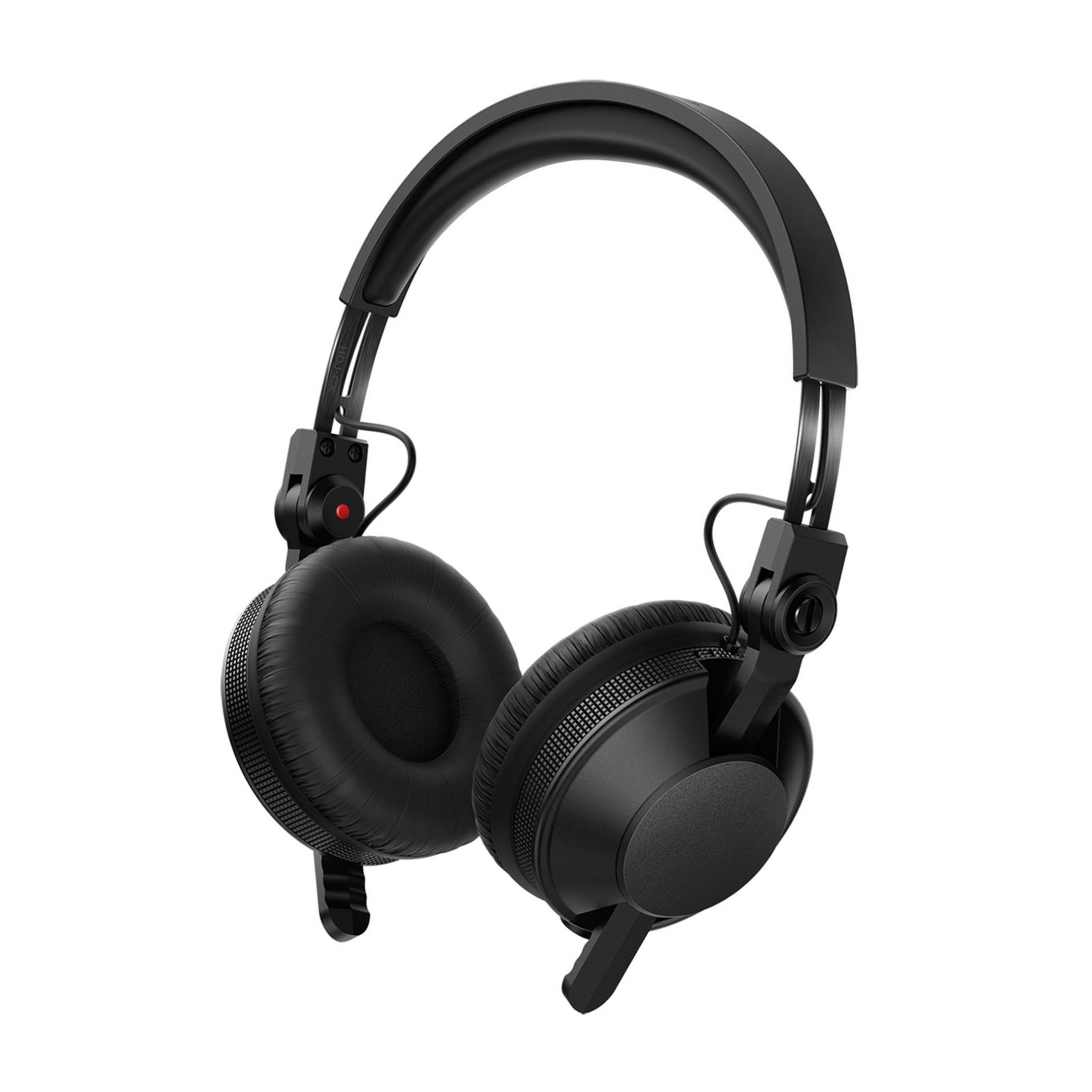 Schwarze Over-Ear-Kopfhörer mit gepolstertem Kopfbügel und schwenkbaren Ohrmuscheln.