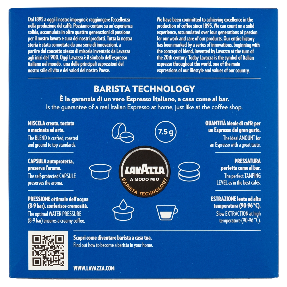Tecnologia Barista Lavazza: Descrizione miscela, capsula, pressione ed estrazione.