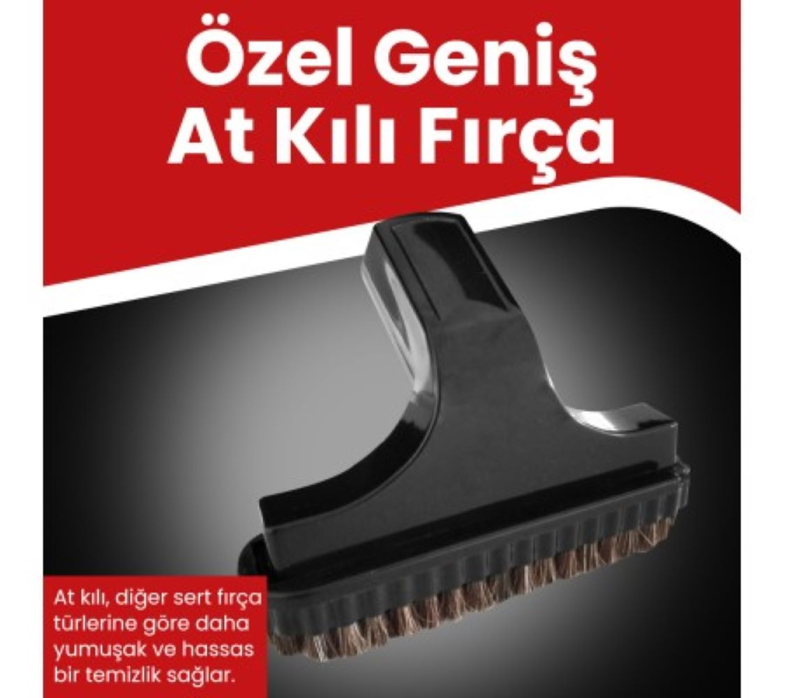 At kıll fırça, hassas temizlik için tasarlanmış siyah renk.