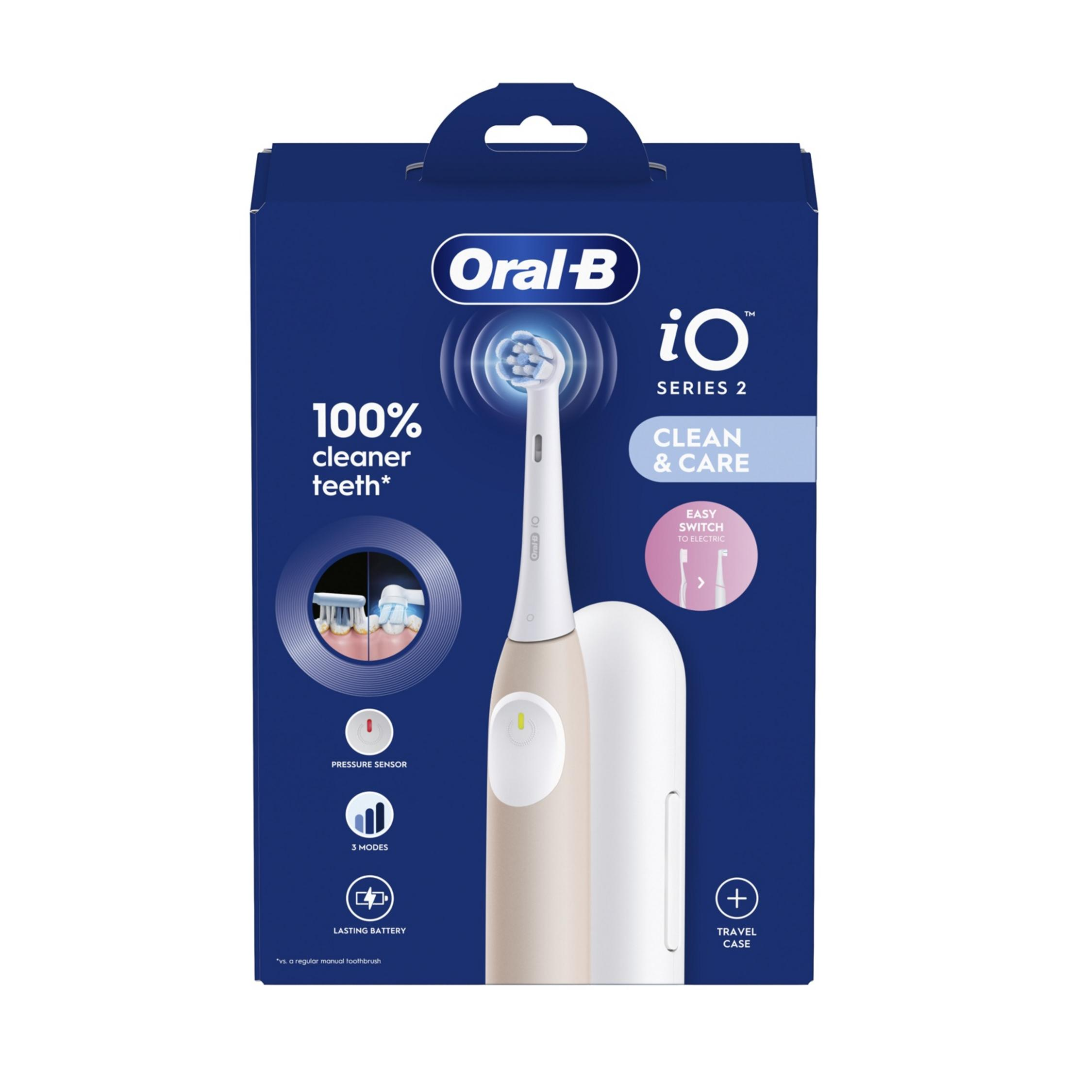 Cepillo eléctrico Oral-B iO Serie 2 con estuche de viaje, sensor de presión, 3 modos.