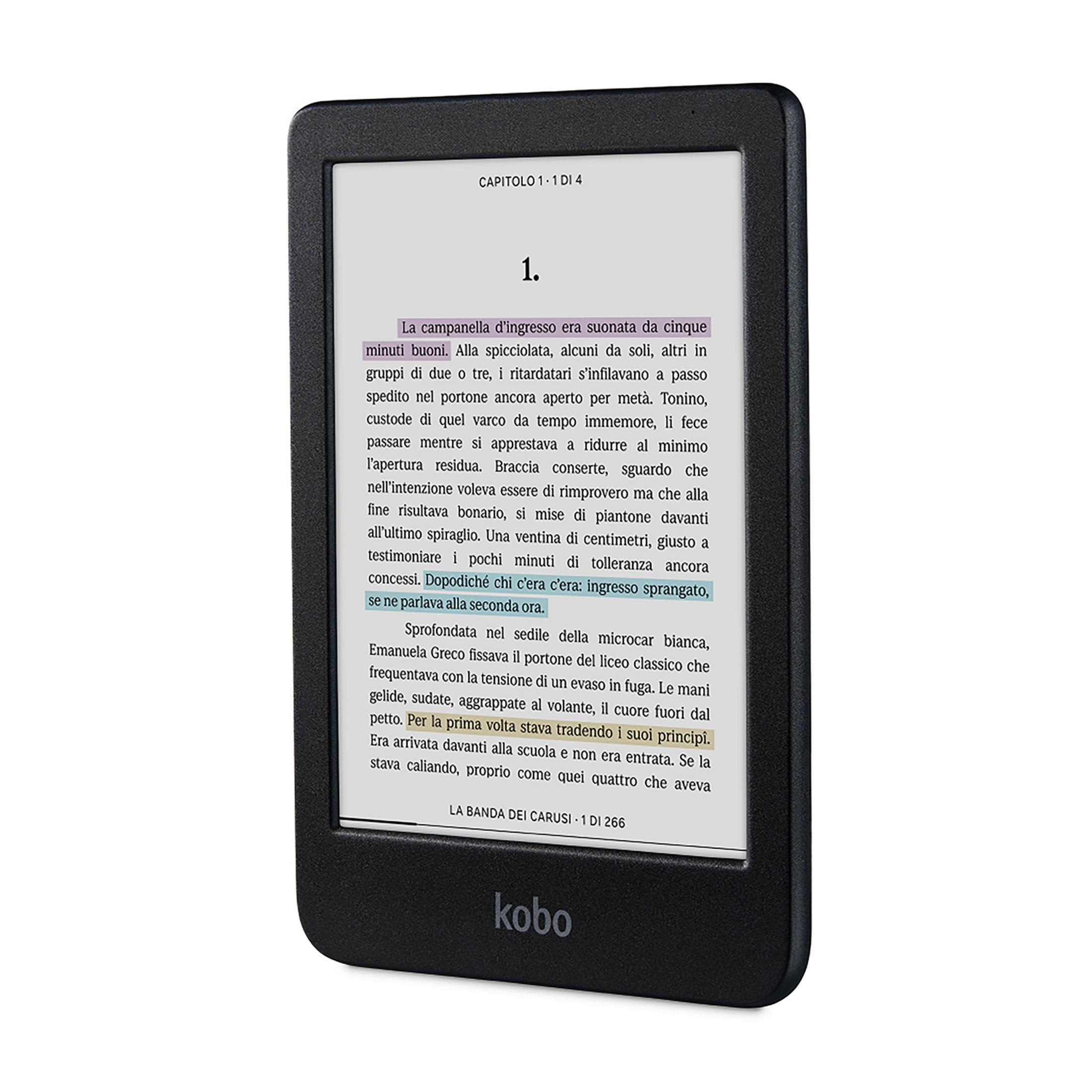 Czytnik e-booków pokazuje stronę z tekstem "Rozdział 1.1 z 4" i nr 1.