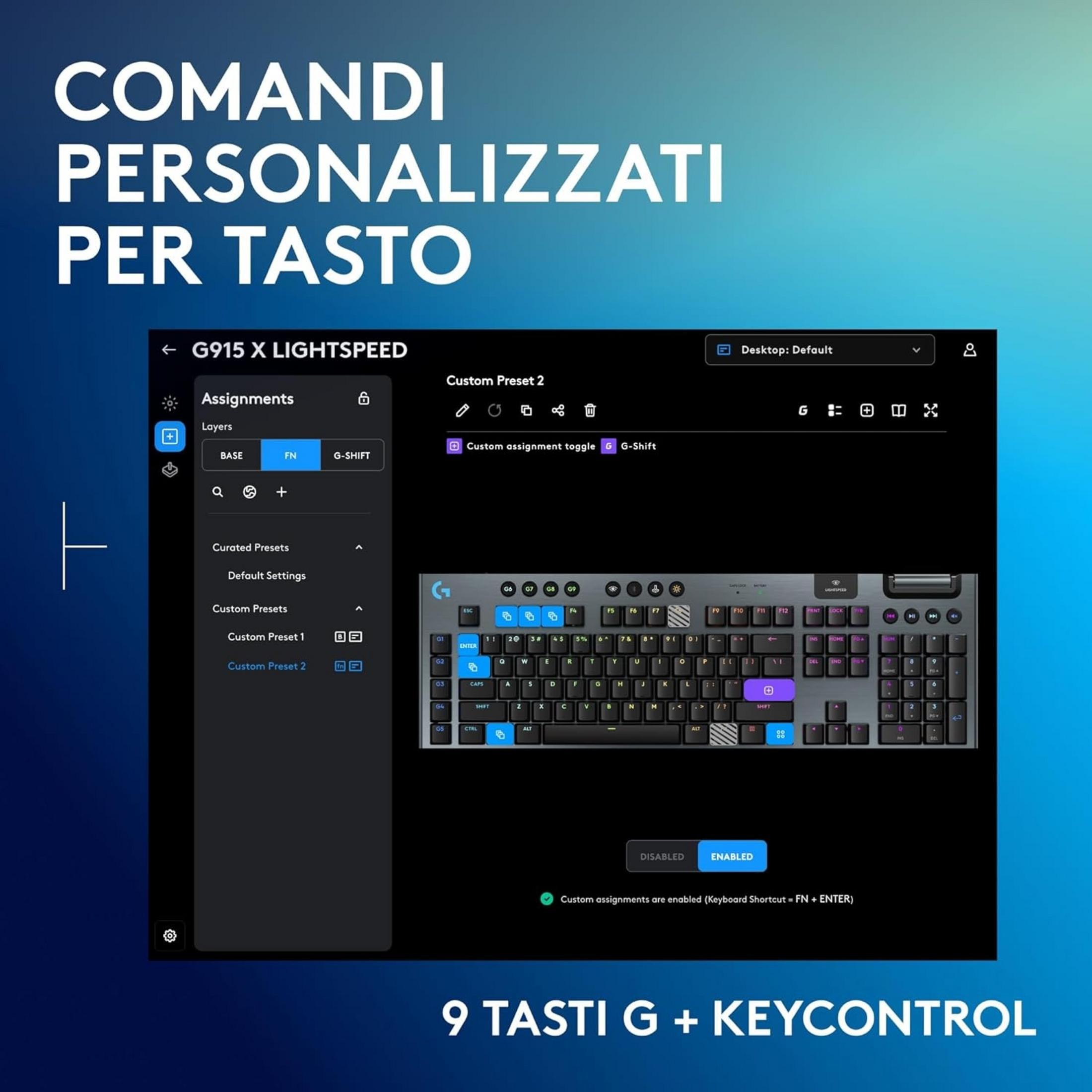 Zrzut ekranu oprogramowania do programowania klawiatury z klawiaturą.