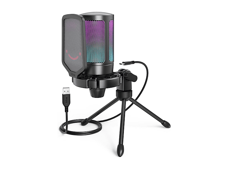FIFINE Ampligame A6V Kablolu USB Mikrofon Siyah