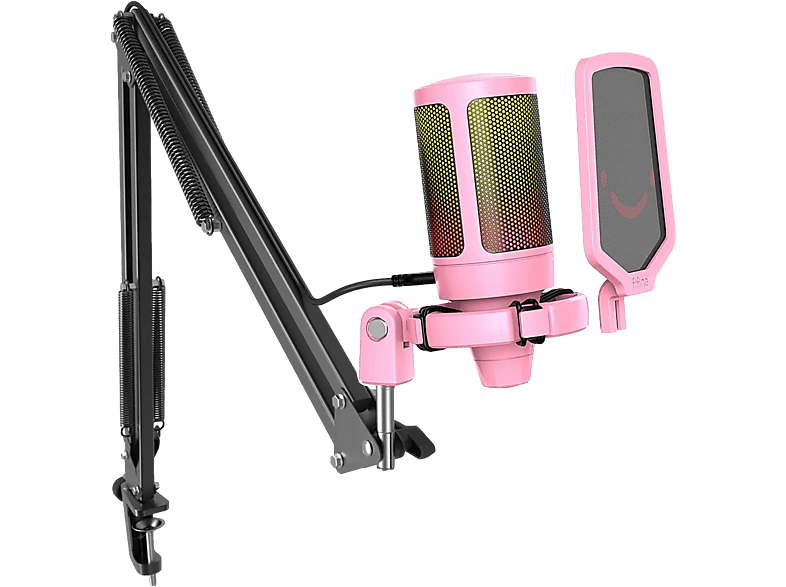 FIFINE Ampligame A6T Kablolu USB Mikrofon Pembe