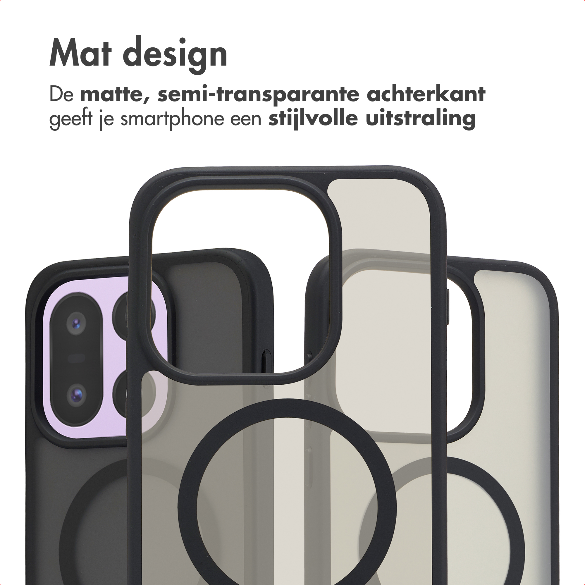 Le dos mat et semi-transparent offre un look élégant.