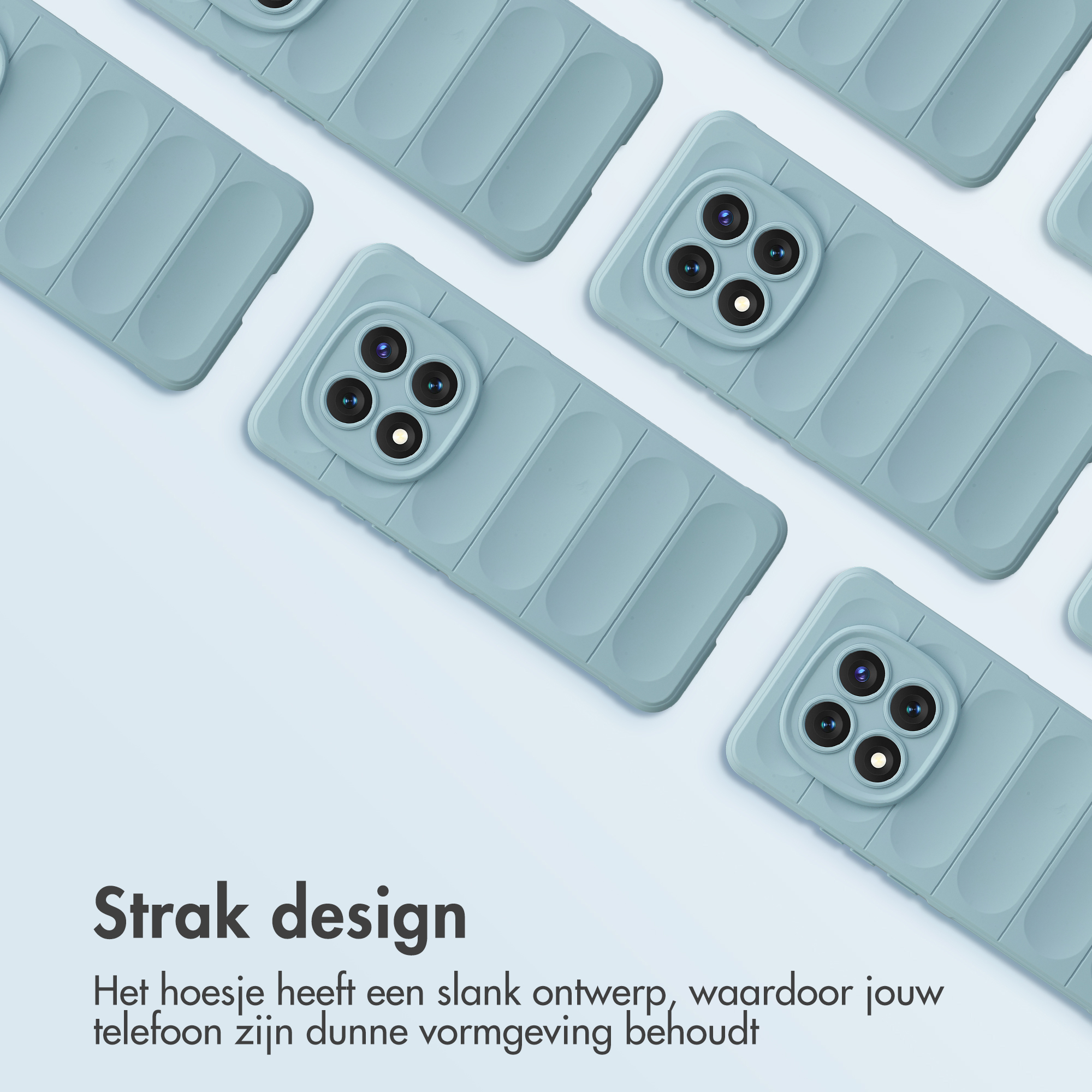 Plusieurs coques de téléphone bleu clair avec systèmes de caméra.