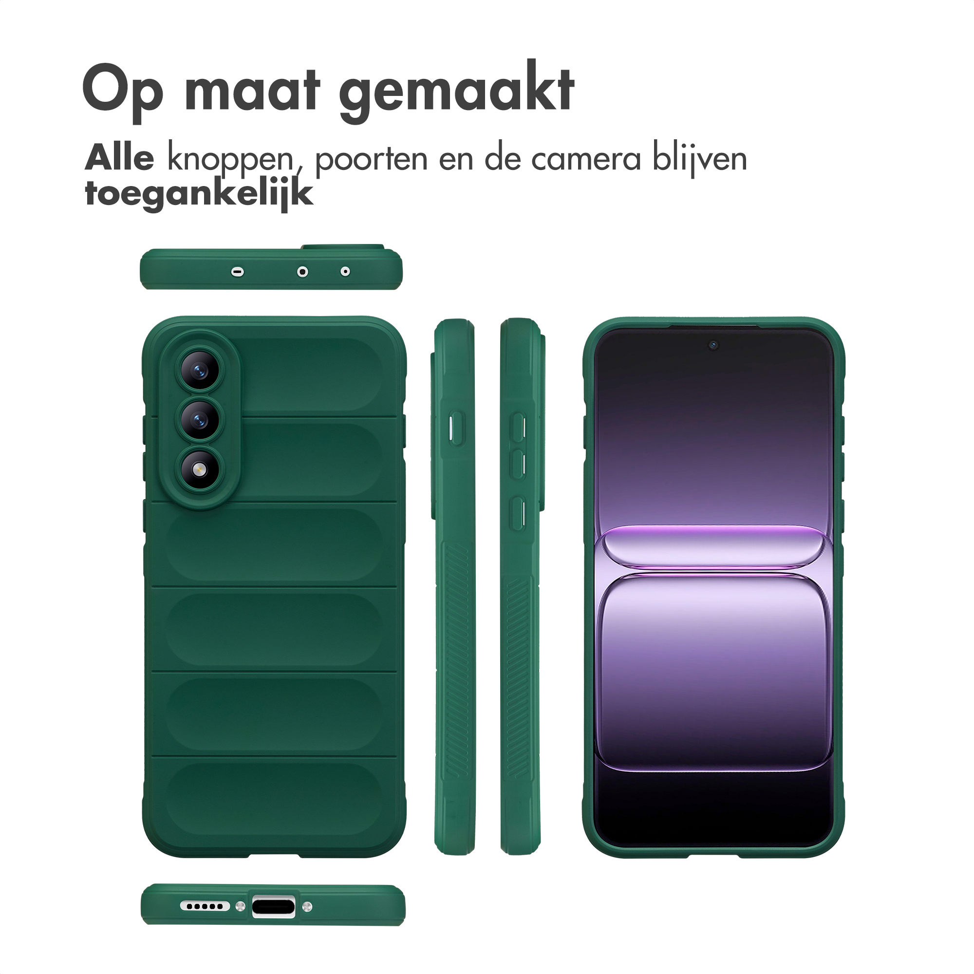 Groene telefoonhoes met camera's, knoppen en poorten.